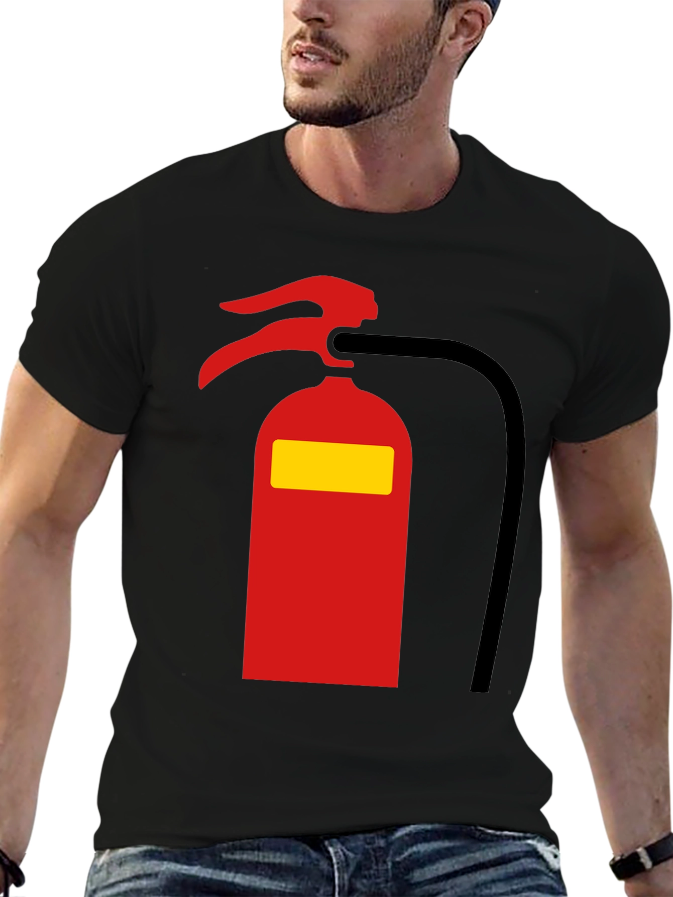 Fire Extinguisher Graphic Tee - Novelty T-Shirt