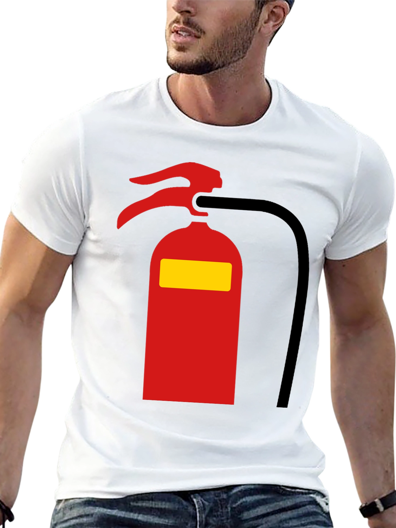 Fire Extinguisher Graphic Tee - Novelty T-Shirt