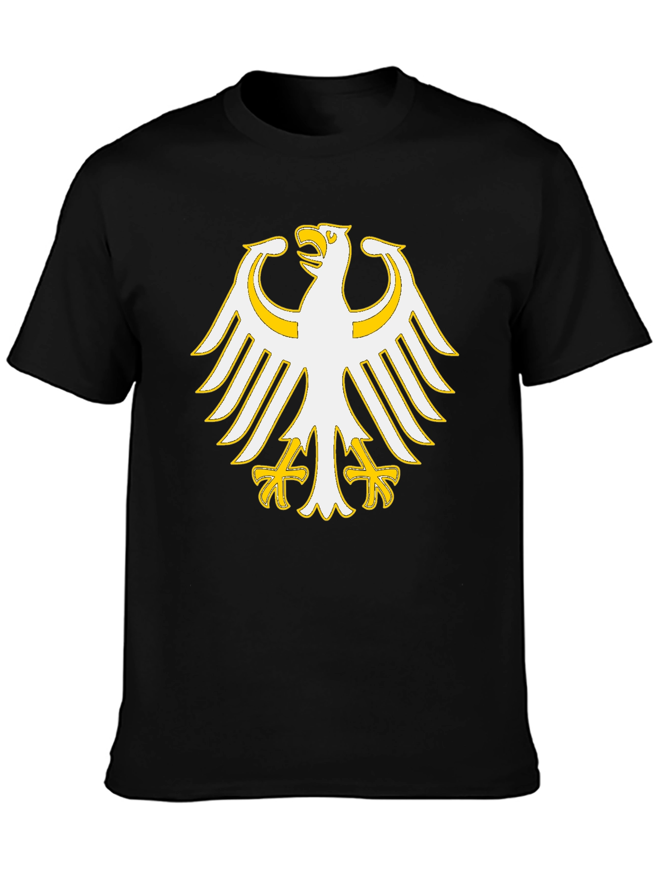 Black T-Shirt with Eagle Graphic Print