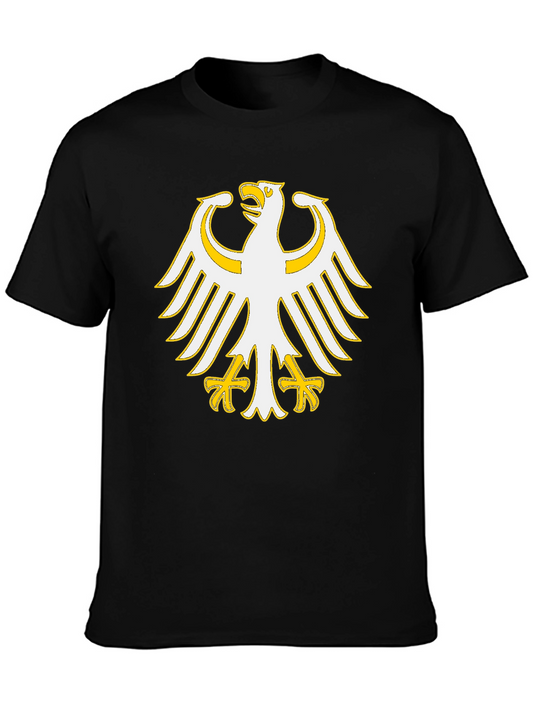 Black T-Shirt with Eagle Graphic Print