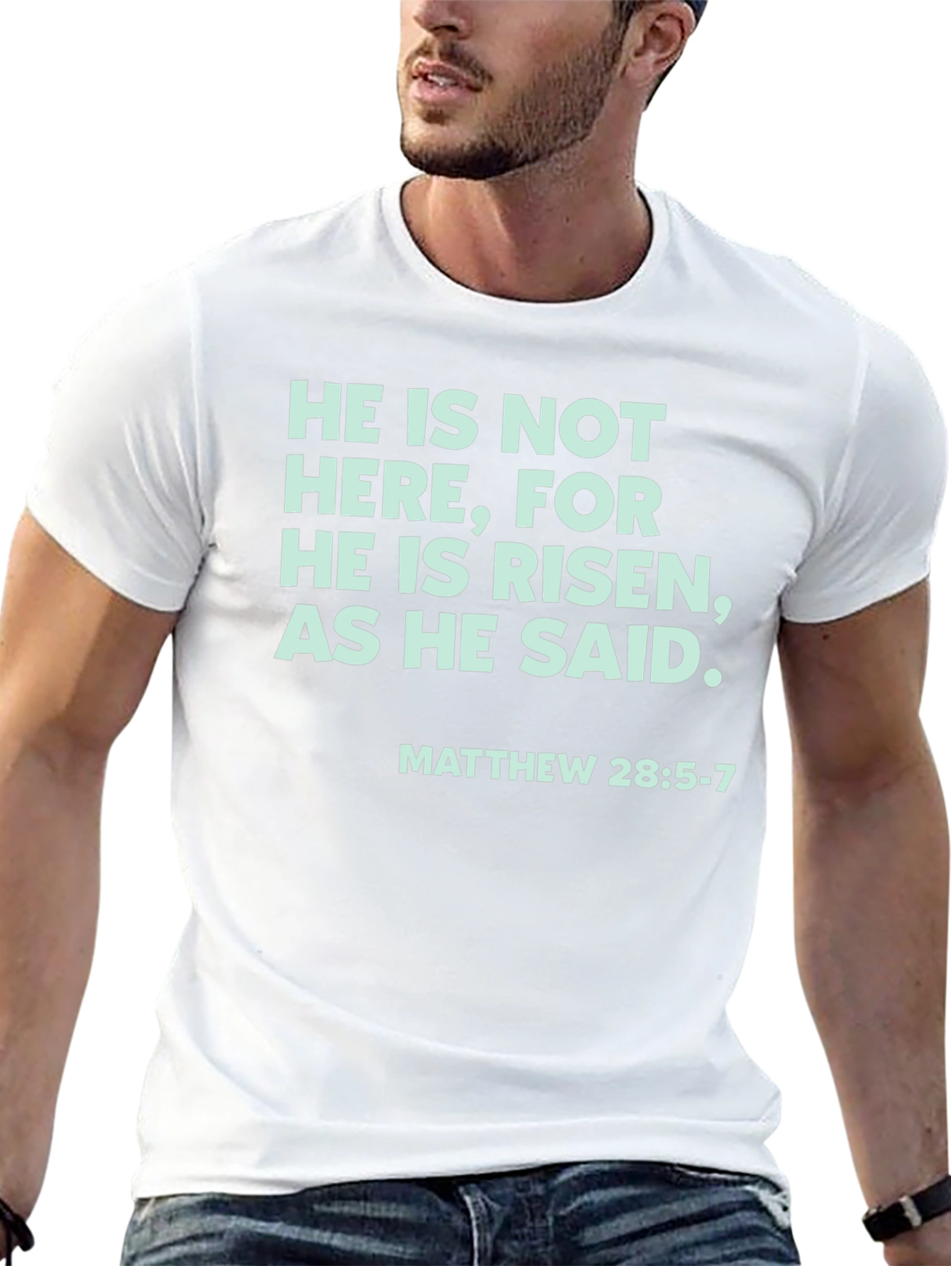 He Is Risen Christian Graphic Tee