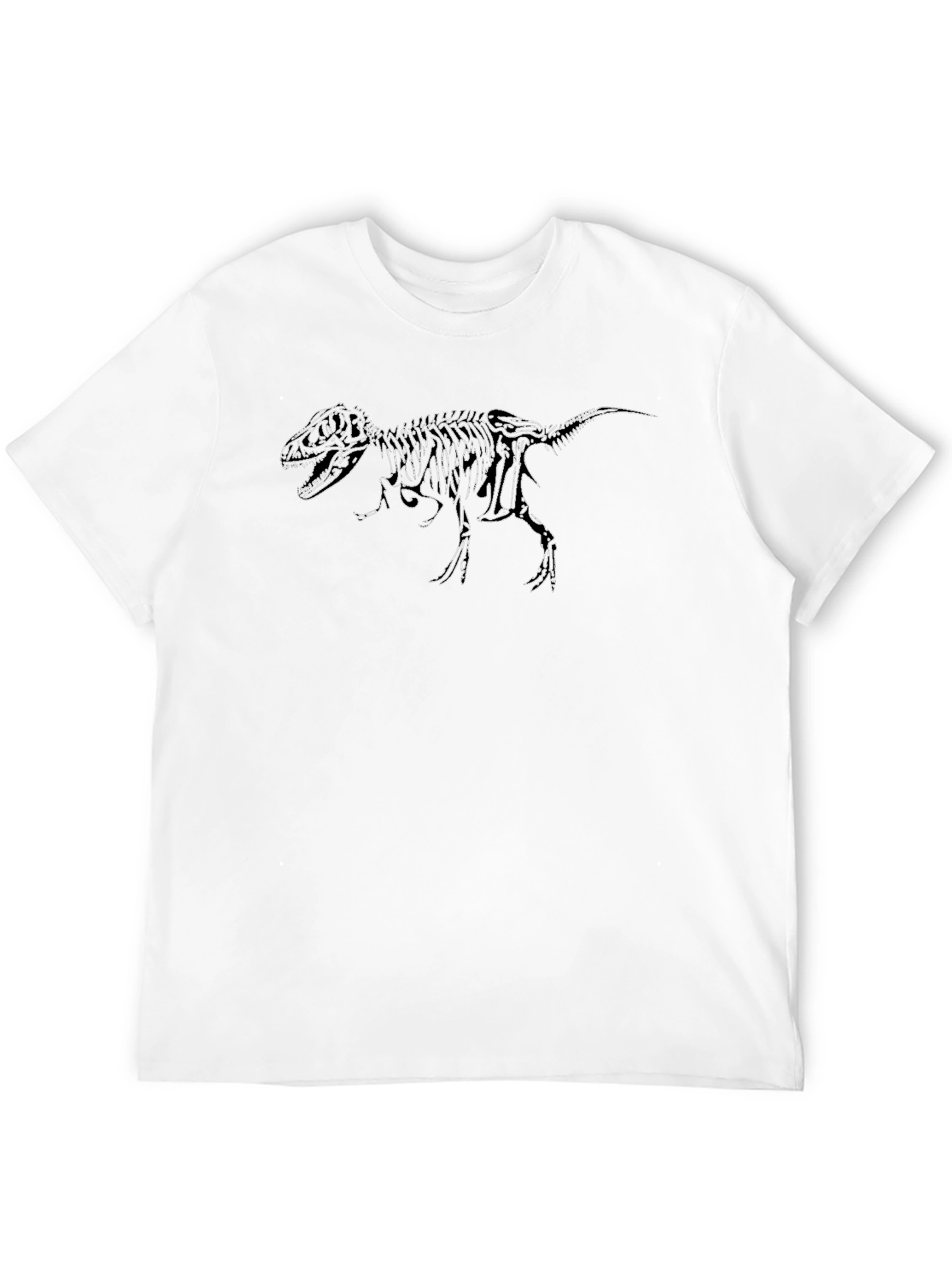 Dinosaur Skeleton Graphic Black T-Shirt