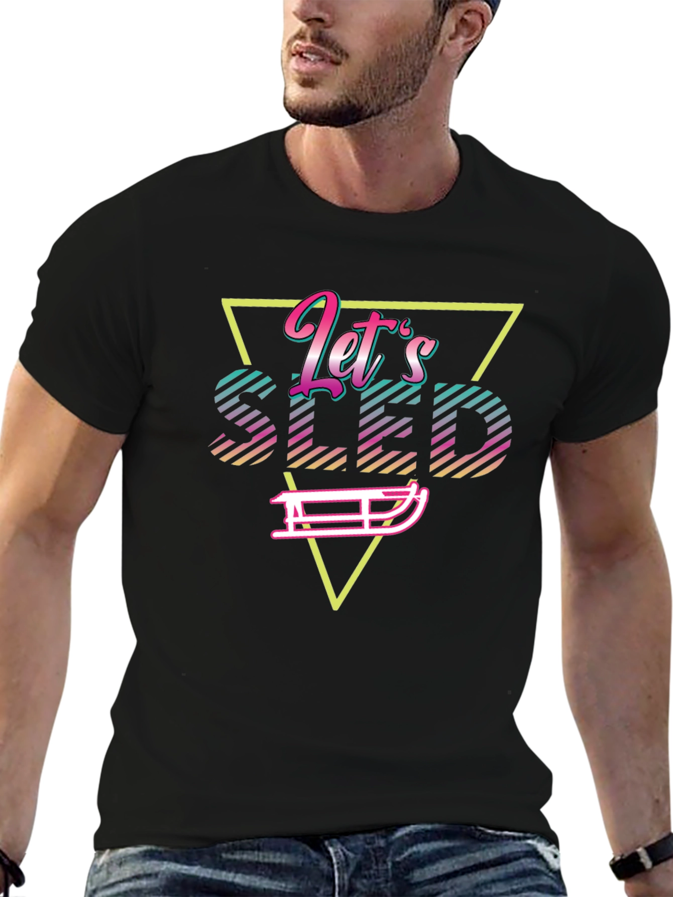 Retro Lets Sled Graphic Tee