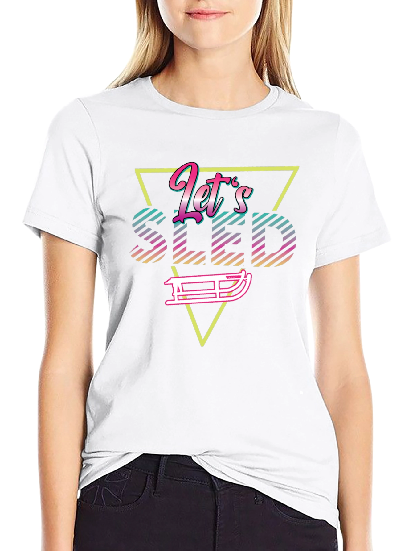 Retro Lets Sled Graphic Tee