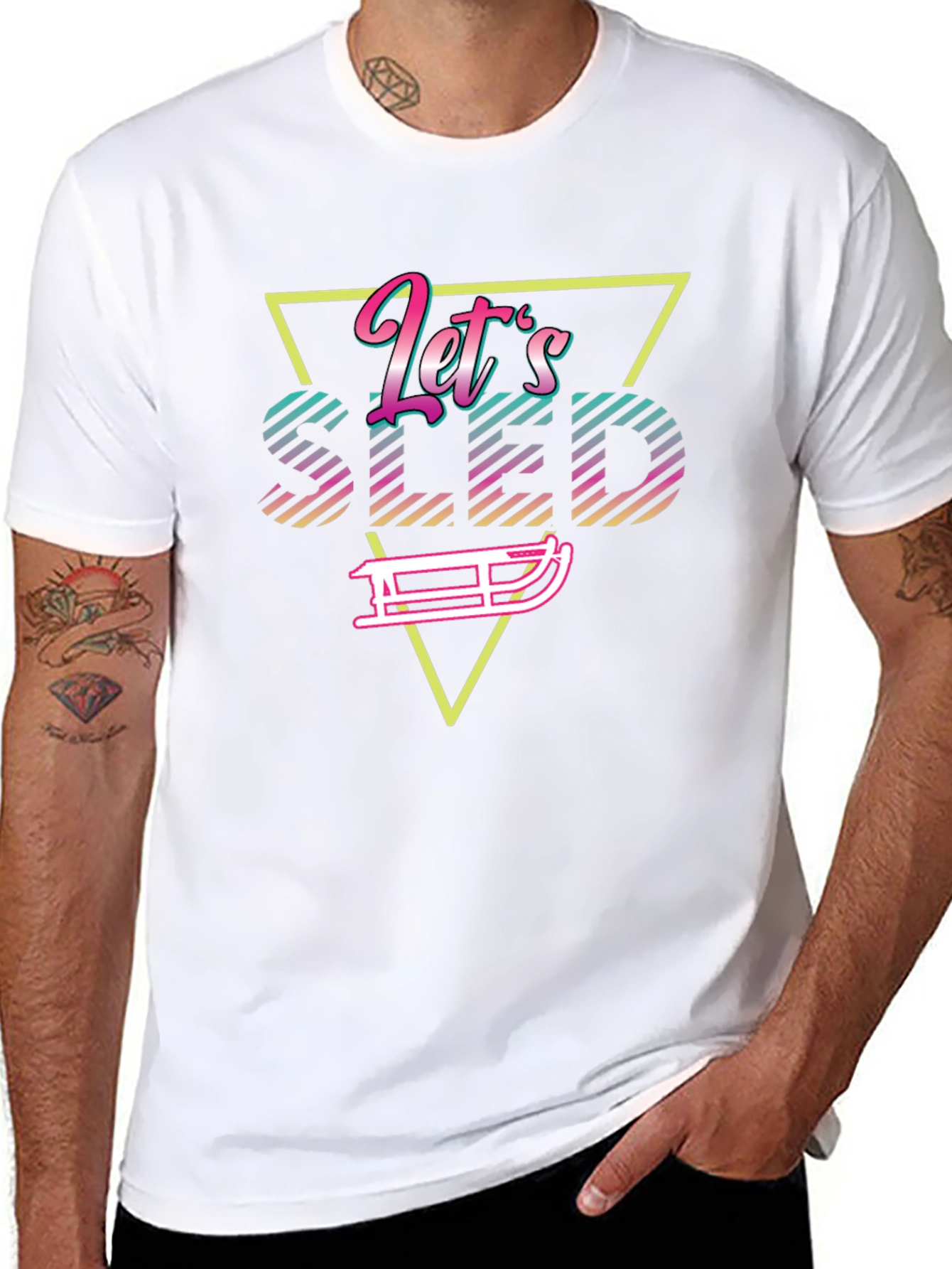 Retro Lets Sled Graphic Tee
