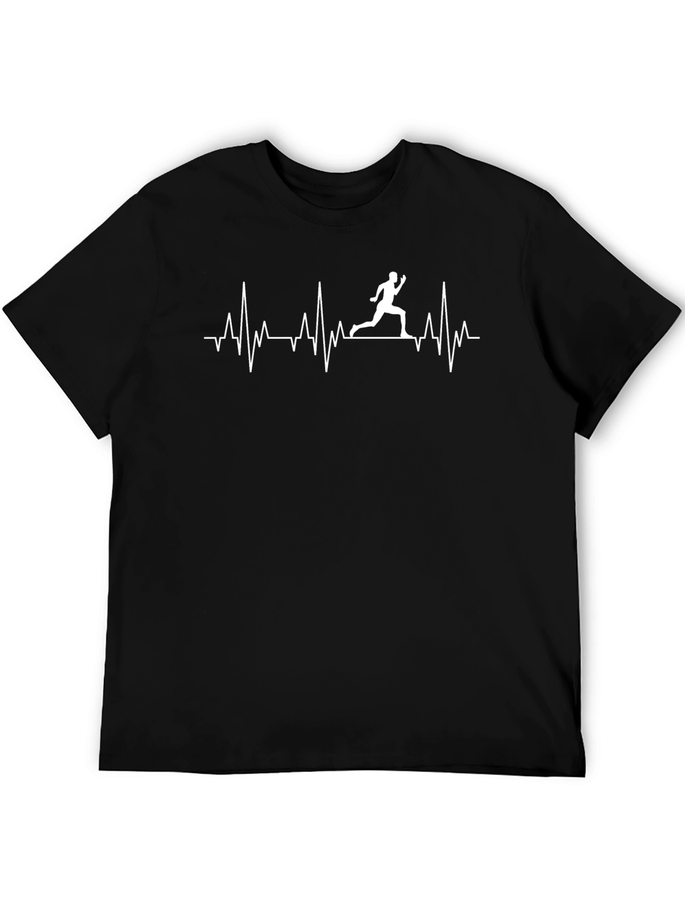 Runner Heartbeat Graphic T-Shirt - Sporty Casual Tee