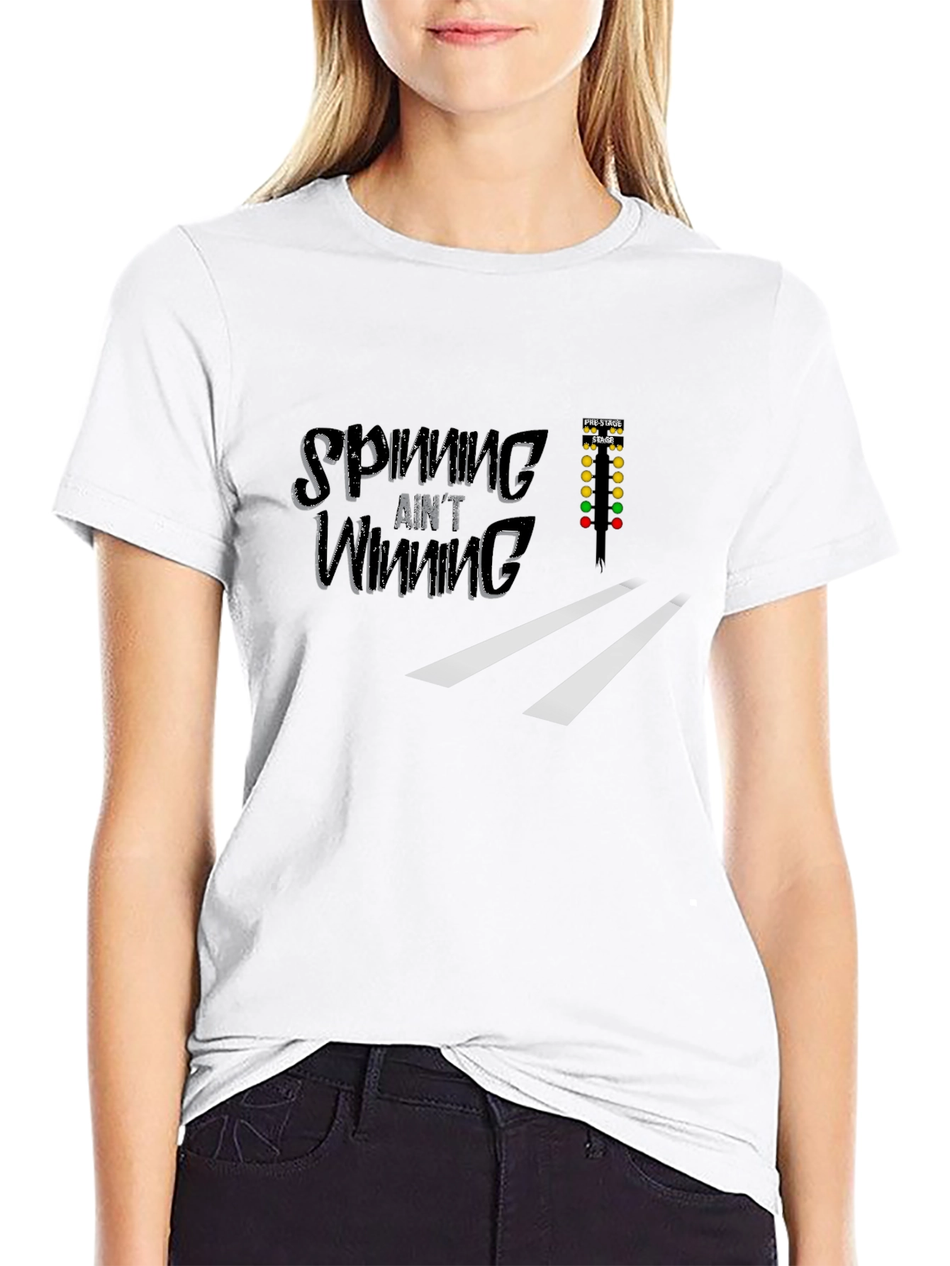 Spinning Aint Winning Drag Race T-Shirt