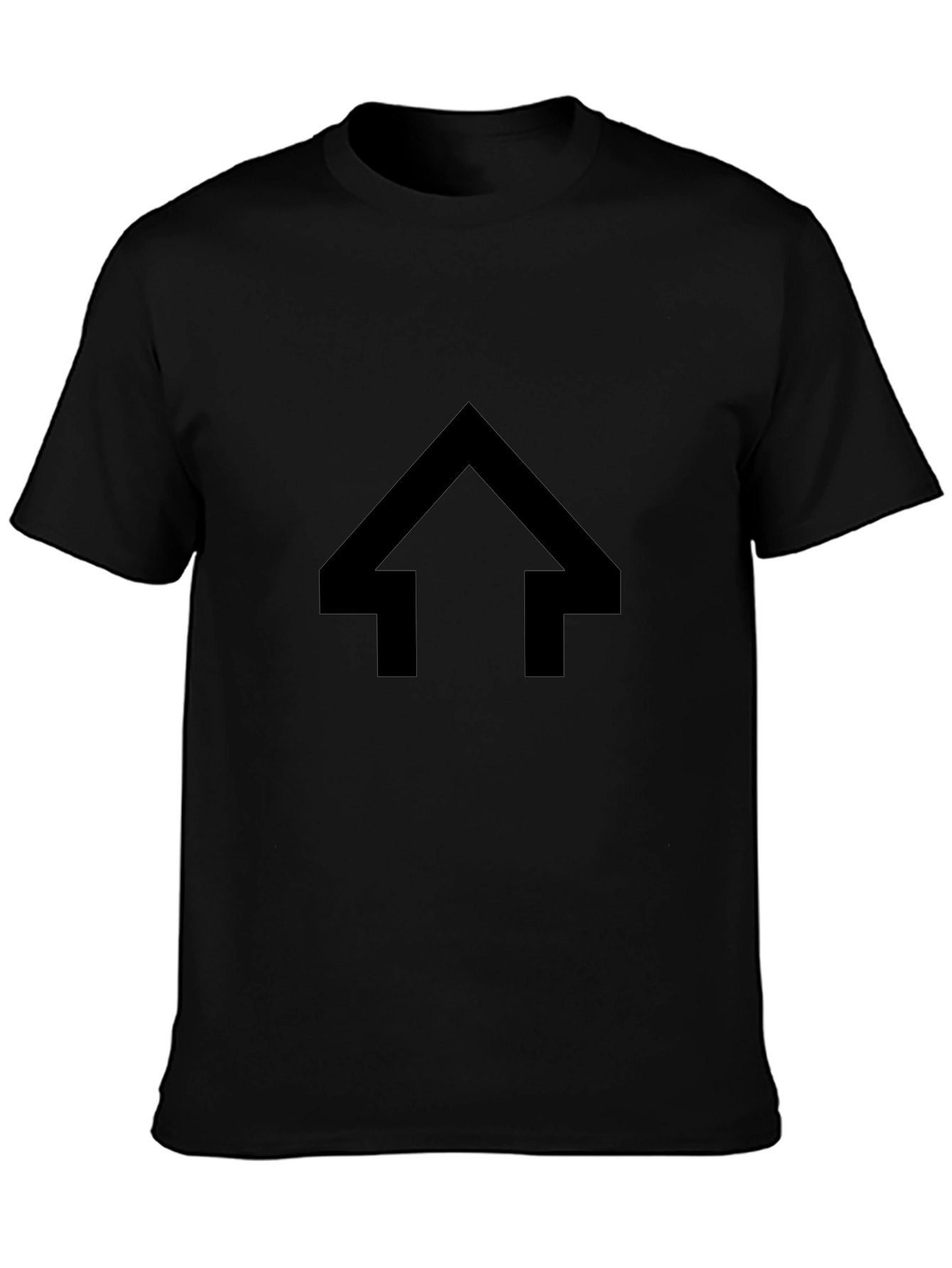 Modern Arrow Graphic T-Shirt - Black Casual Tee