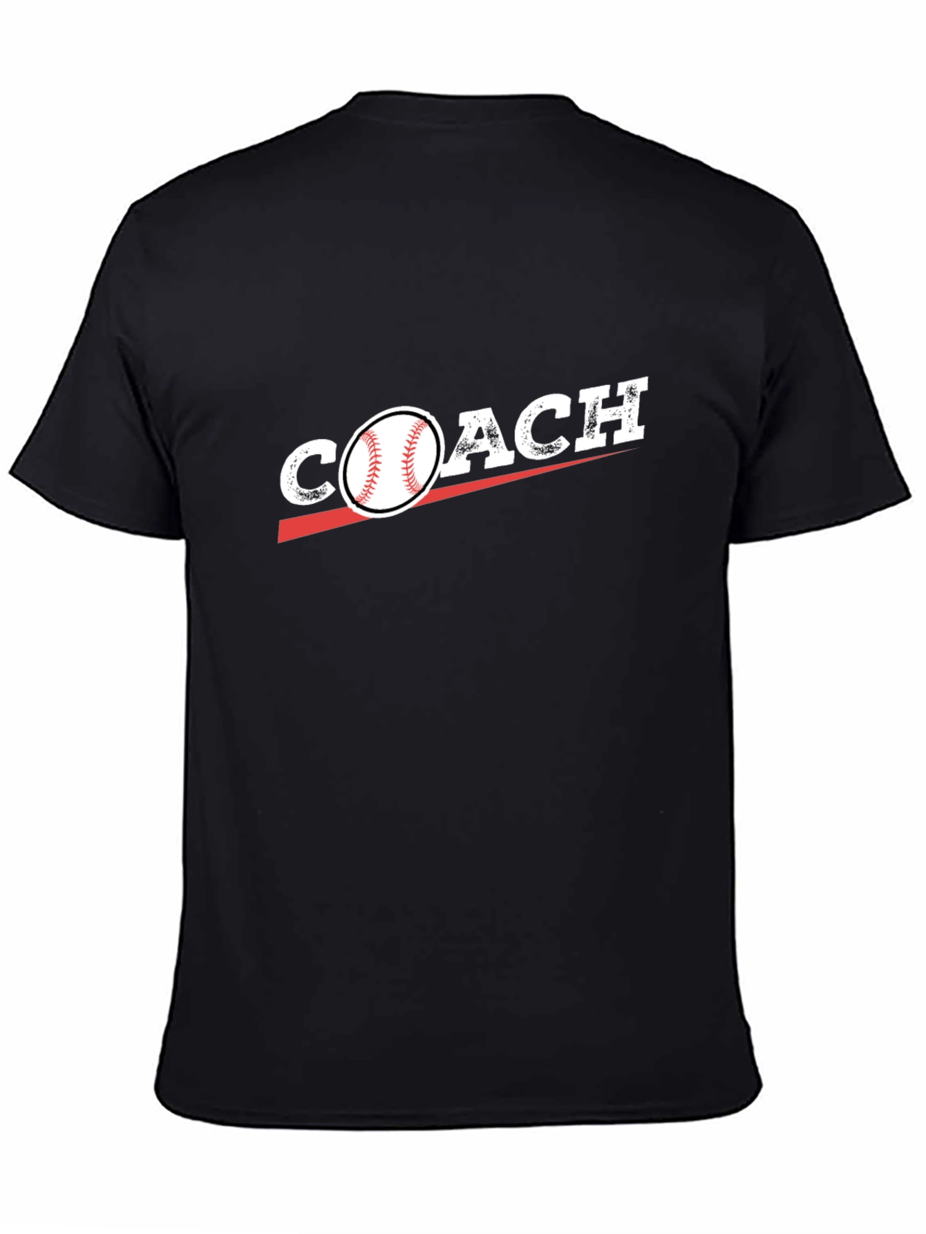 Baseball Coach Graphic T-Shirt - Black