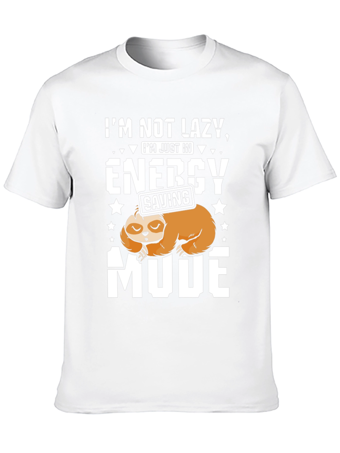 Lazy Sloth Energy Saving Mode Graphic T-Shirt