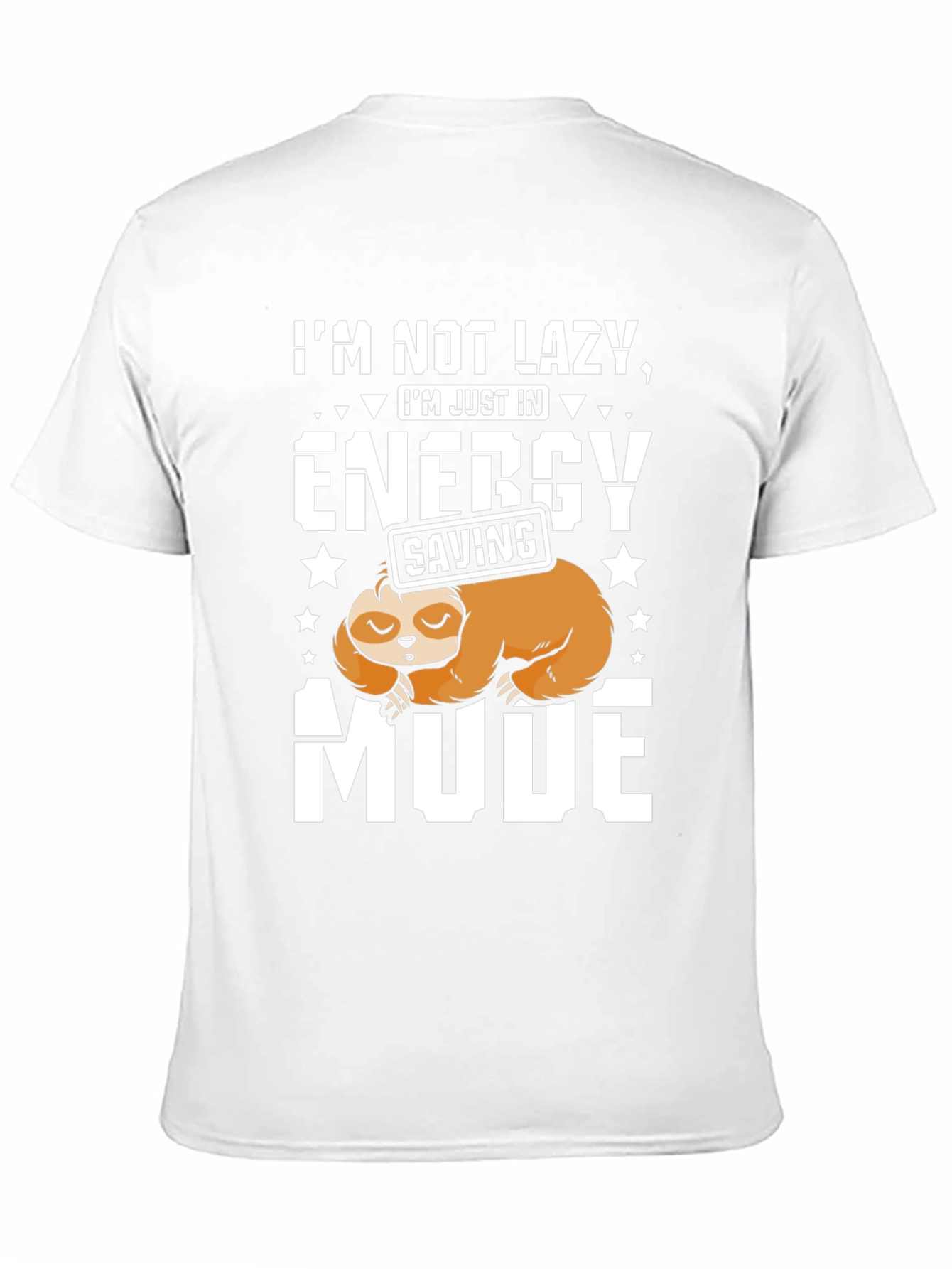 Lazy Sloth Energy Saving Mode Graphic T-Shirt