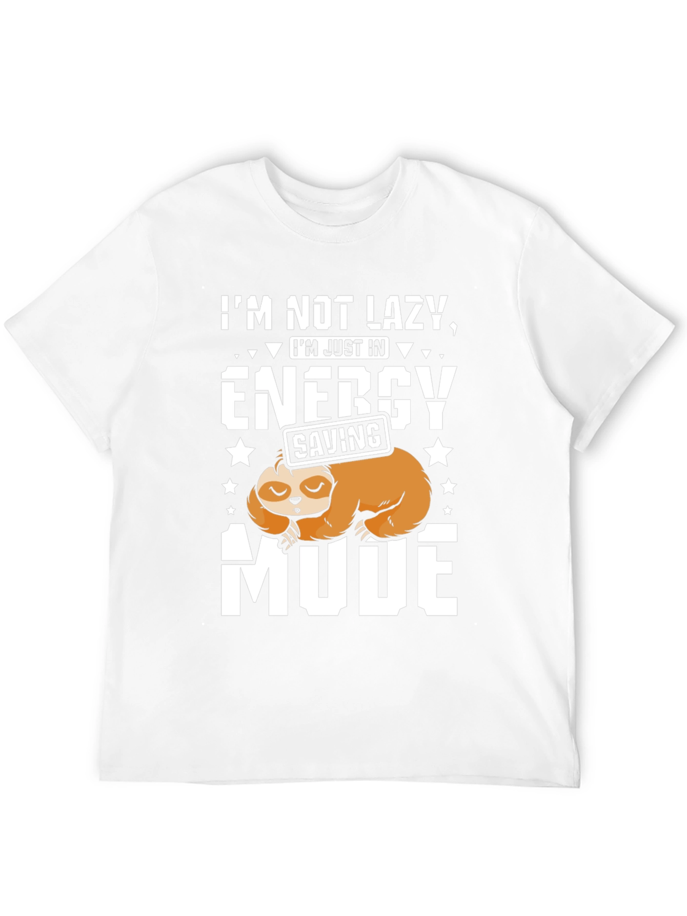 Lazy Sloth Energy Saving Mode Graphic T-Shirt