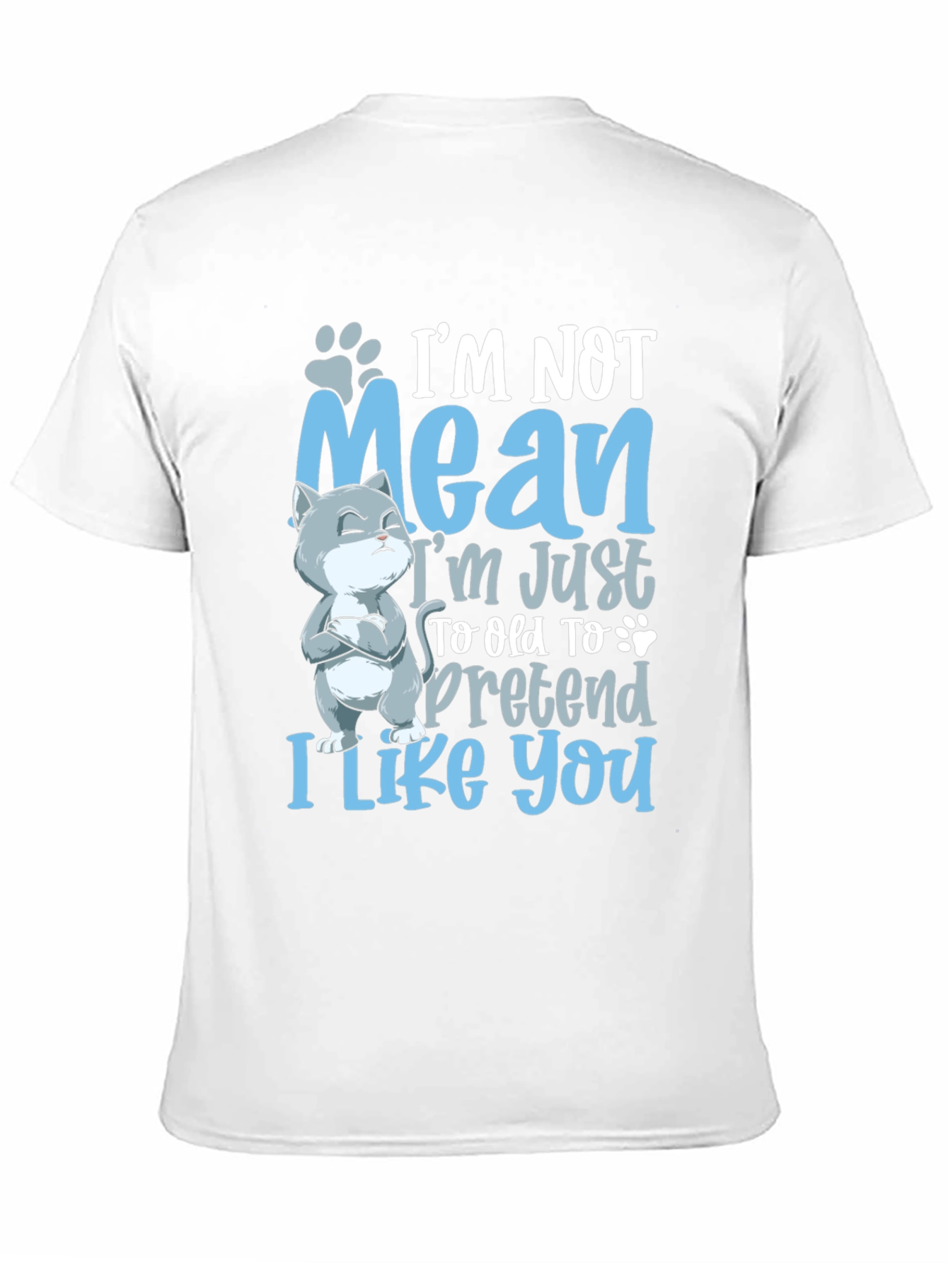 Funny Cat Graphic Tee: Im Not Mean