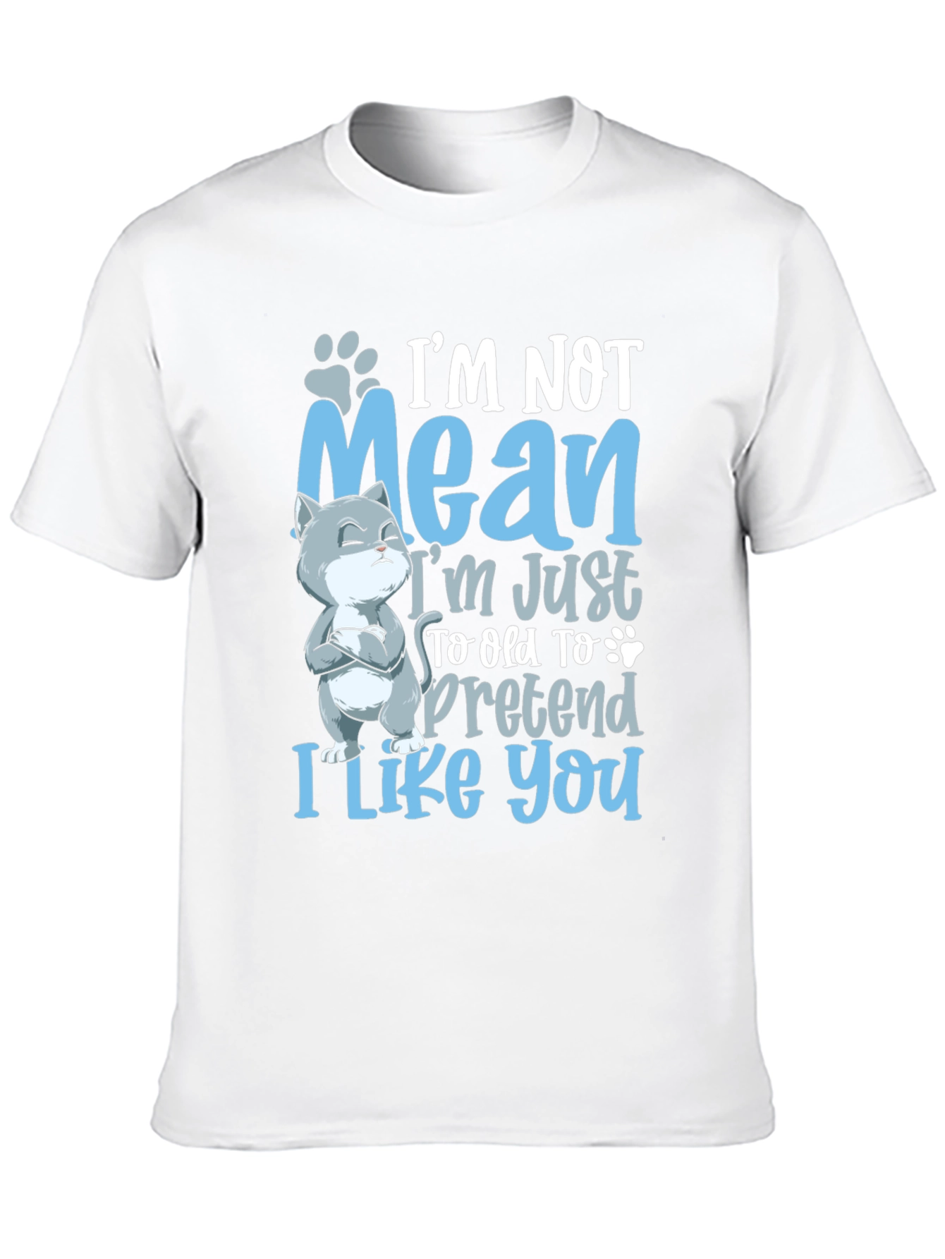 Funny Cat Graphic Tee: Im Not Mean