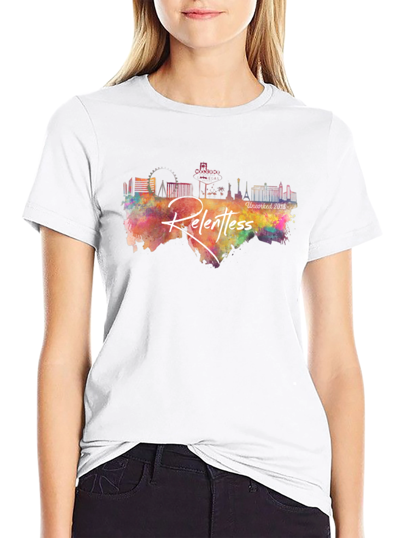 Relentless Vegas Skyline Black T-Shirt
