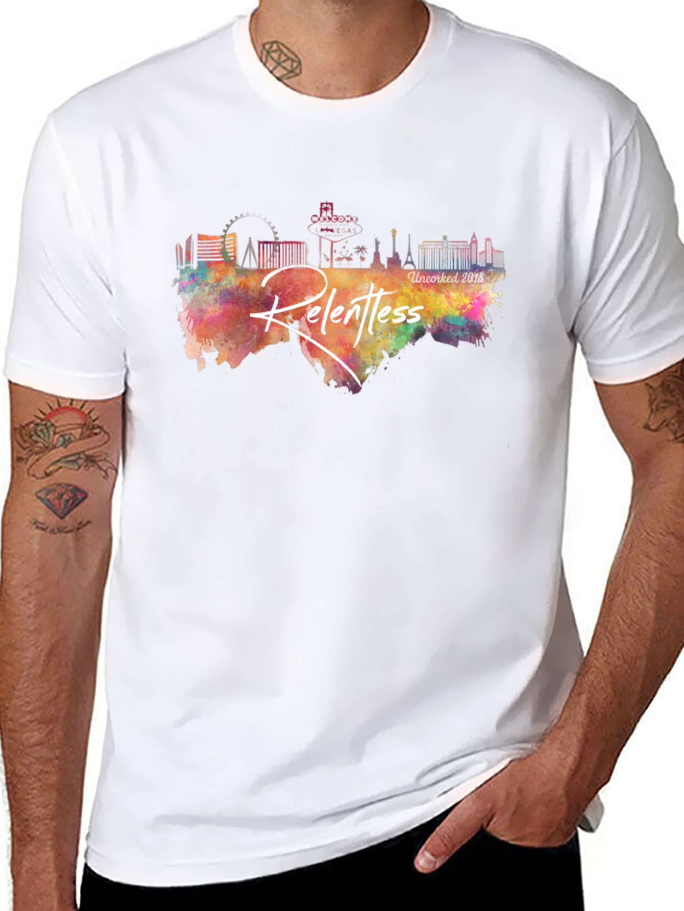 Relentless Vegas Skyline Black T-Shirt