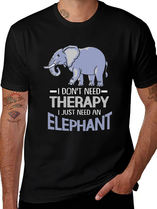 Elephant Therapy T-Shirt - Animal Lover Tee