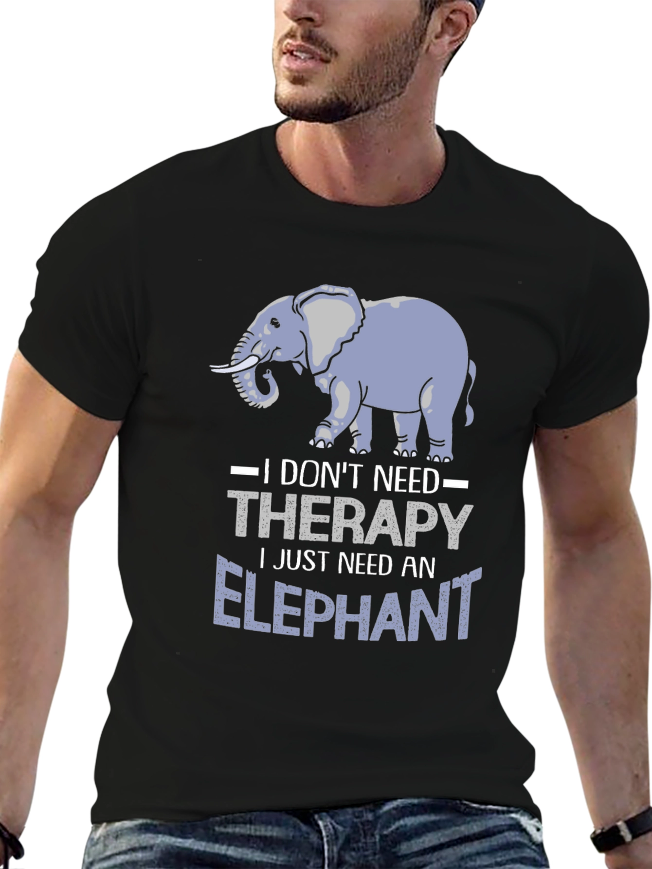 Elephant Therapy T-Shirt - Animal Lover Tee