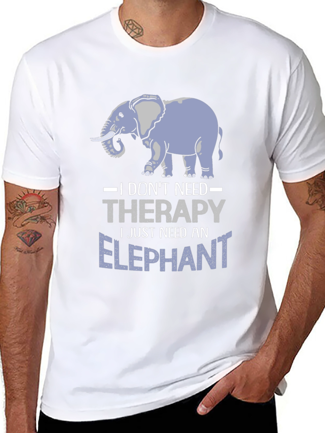 Elephant Therapy T-Shirt - Animal Lover Tee