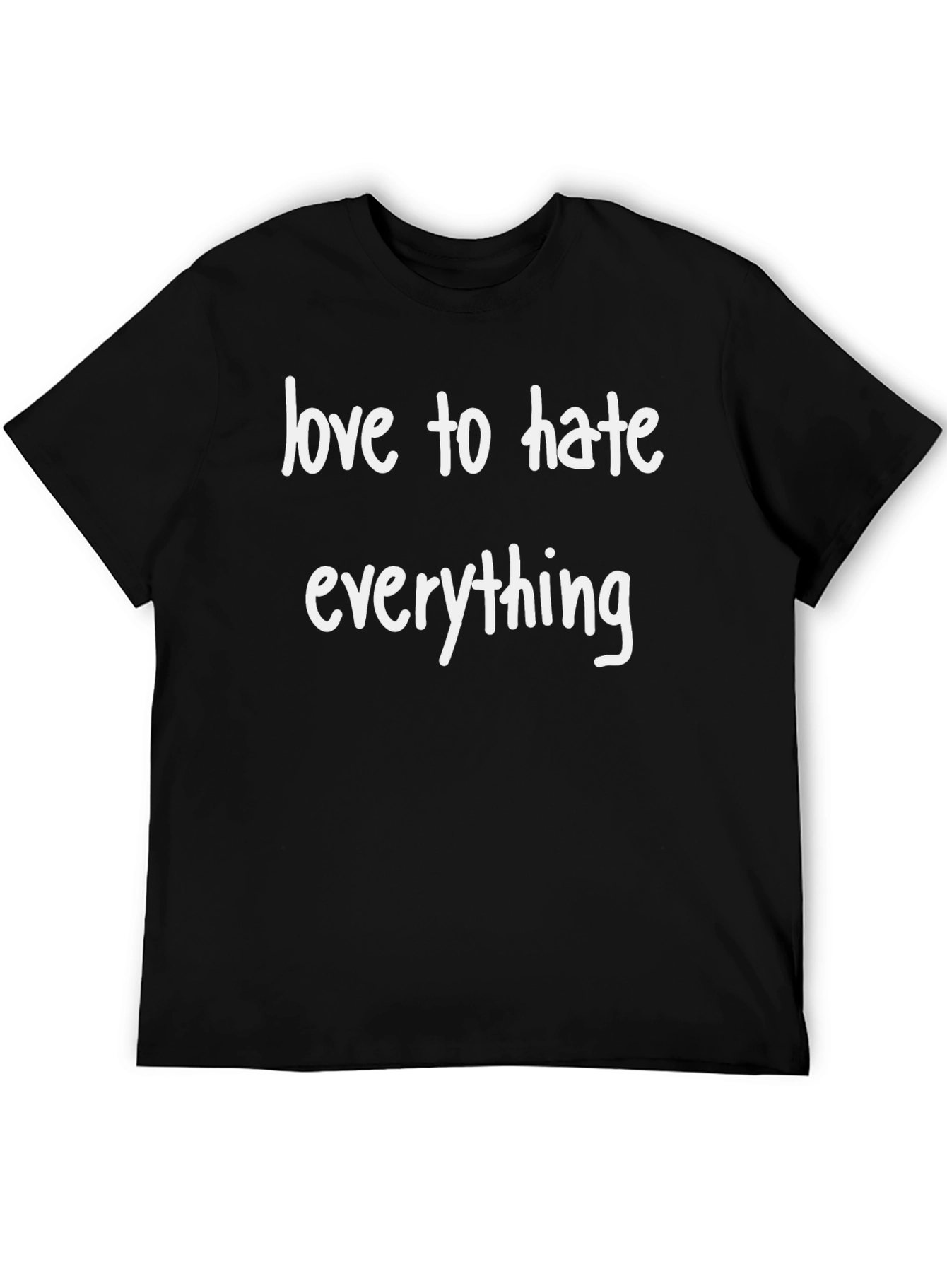 Love to Hate Everything Graphic Tee - Black T-Shirt