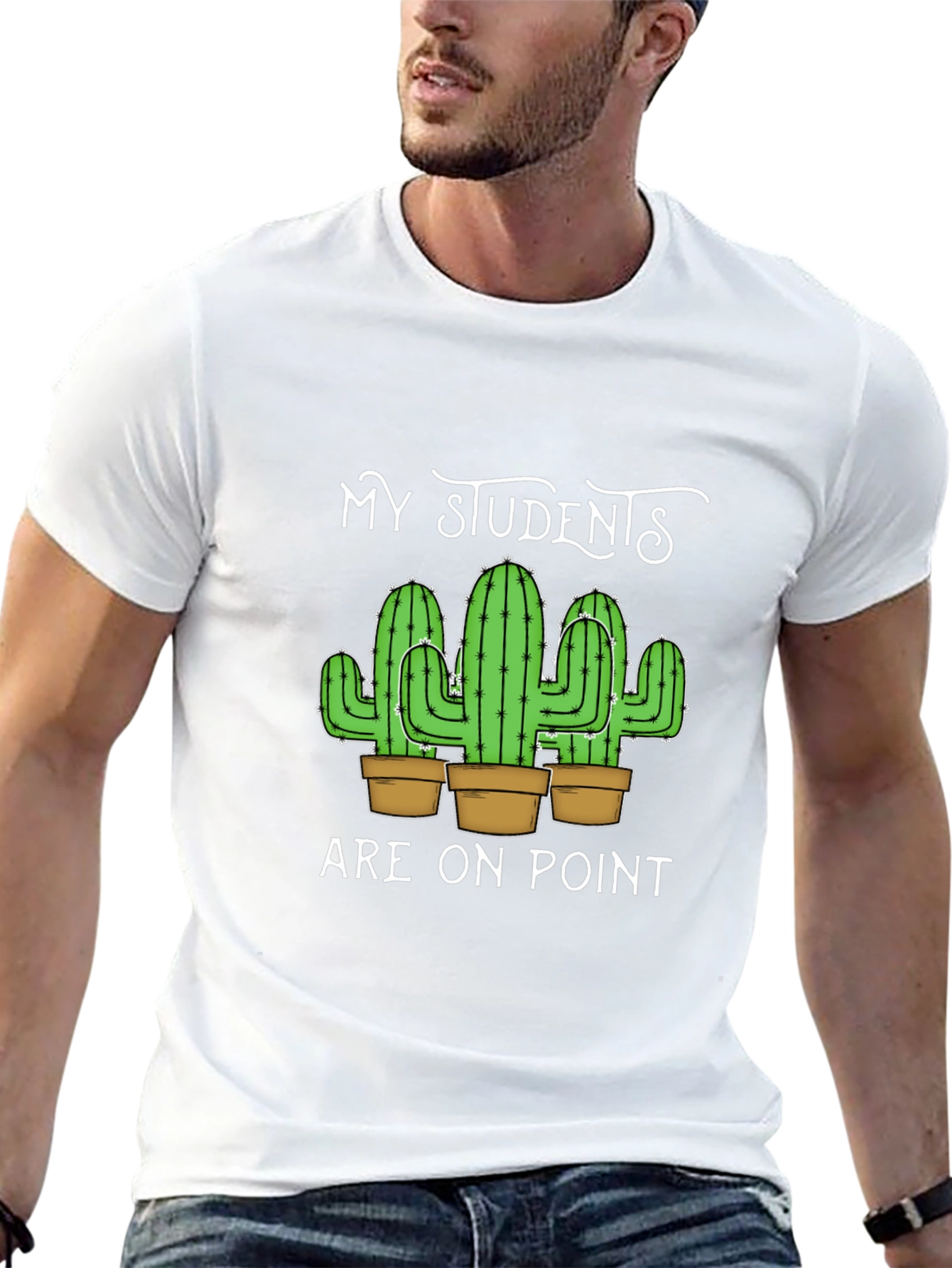 My Students Are On Point Teacher Cactus T-Shirt