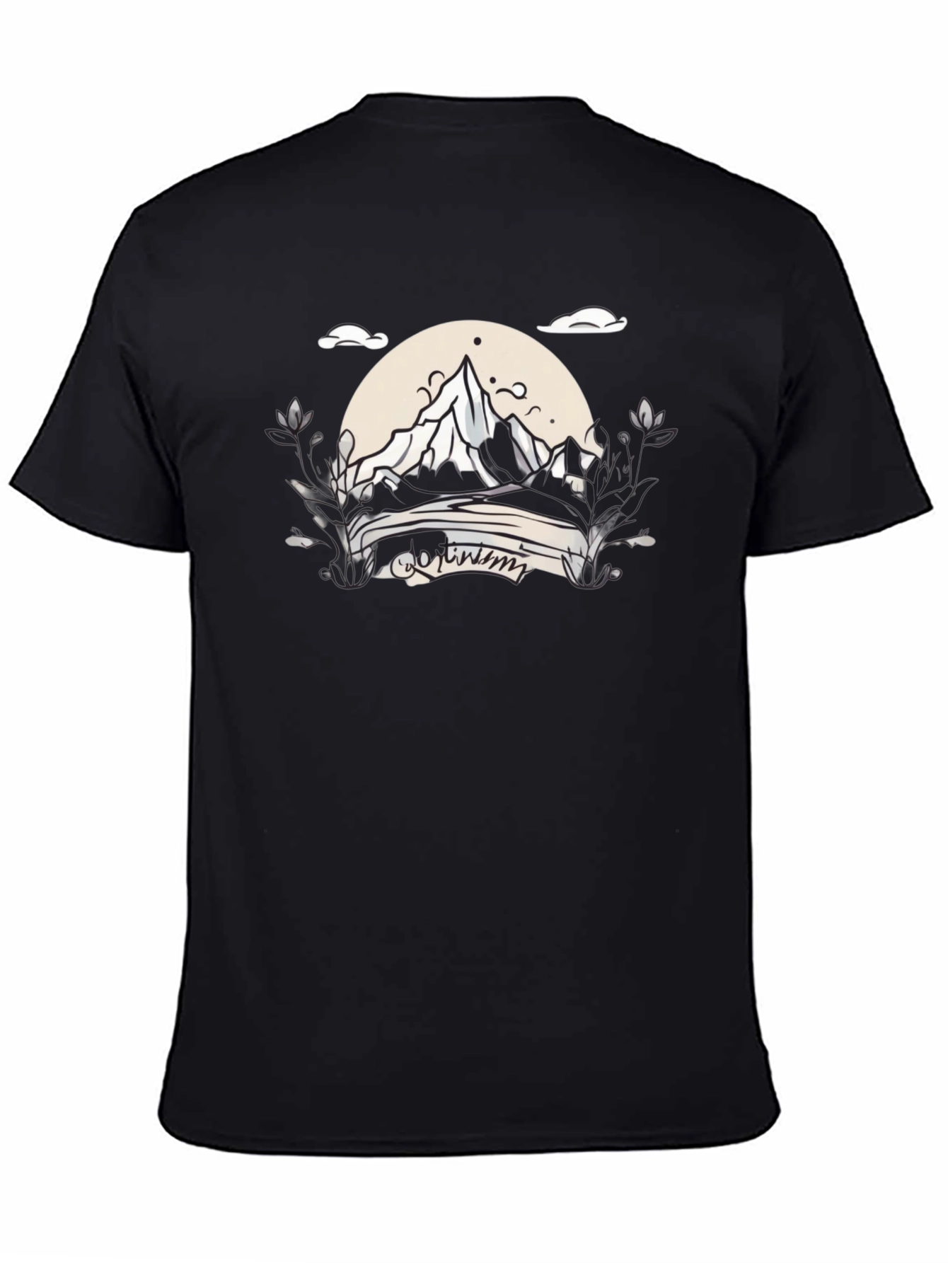 Optimism Mountain Graphic T-Shirt - Black