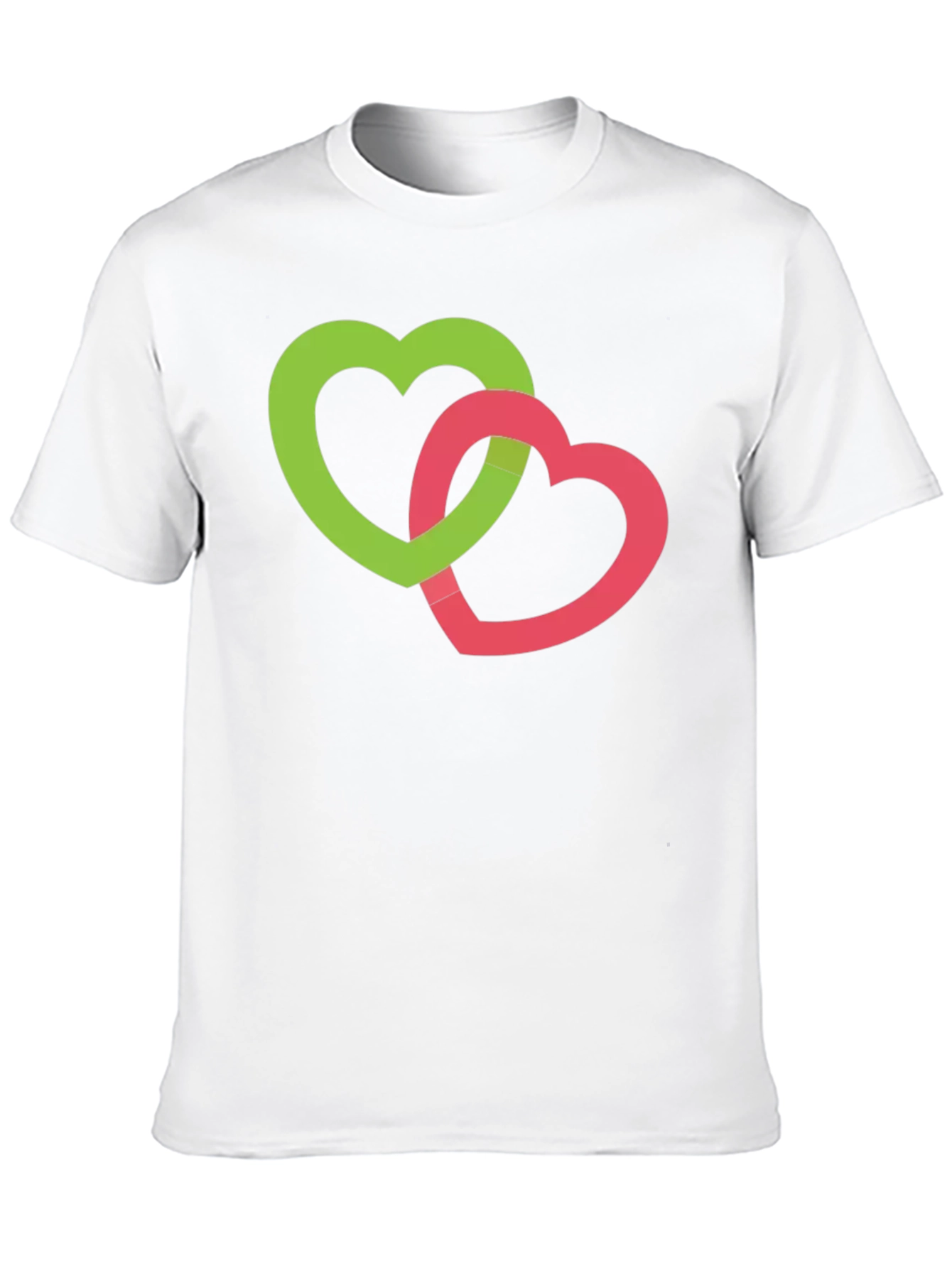 Interlocking Hearts Graphic Tee - Black