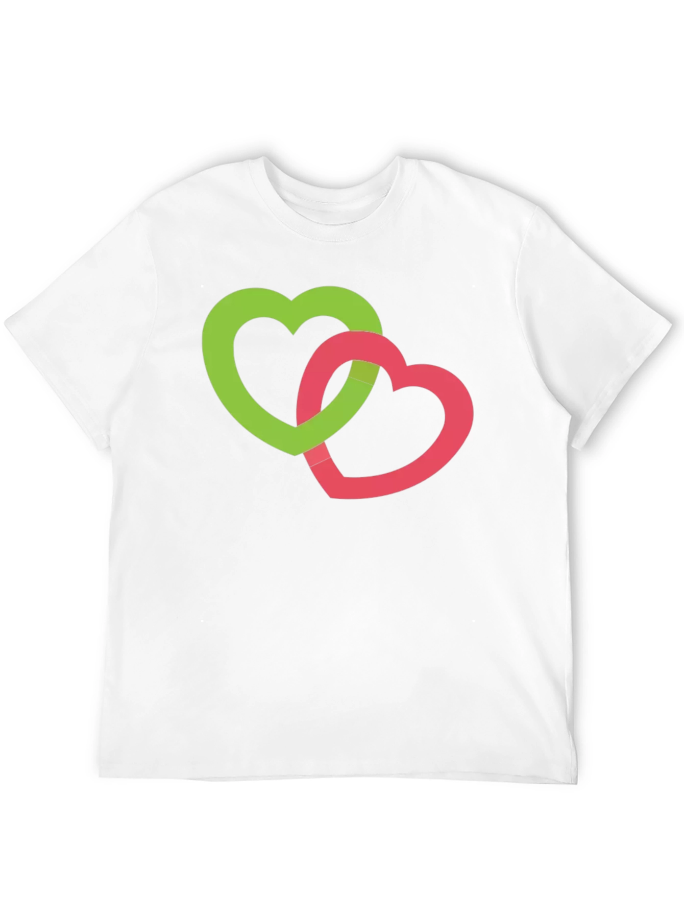 Interlocking Hearts Graphic Tee - Black