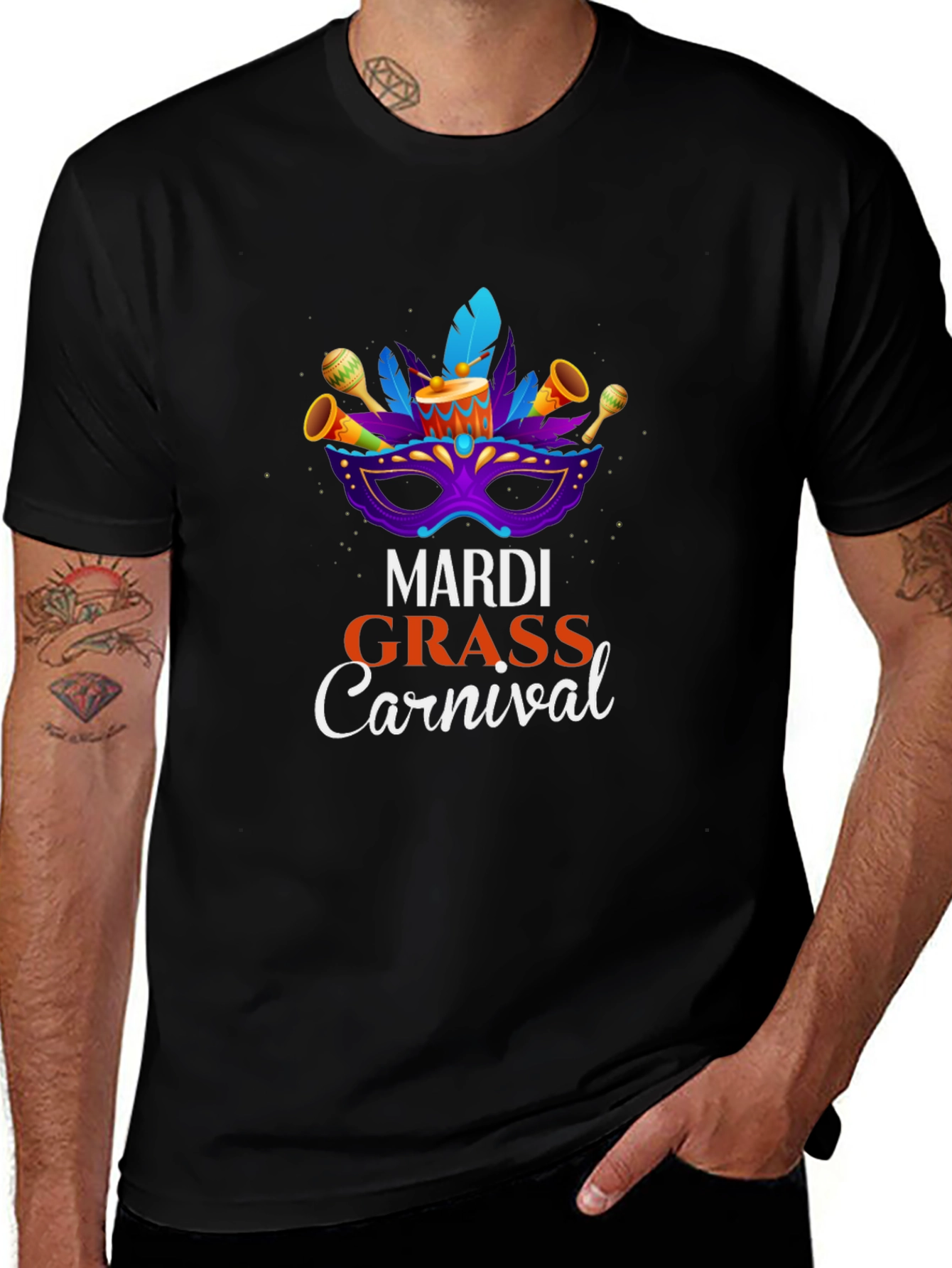 Mardi Gras Carnival Graphic T-Shirt