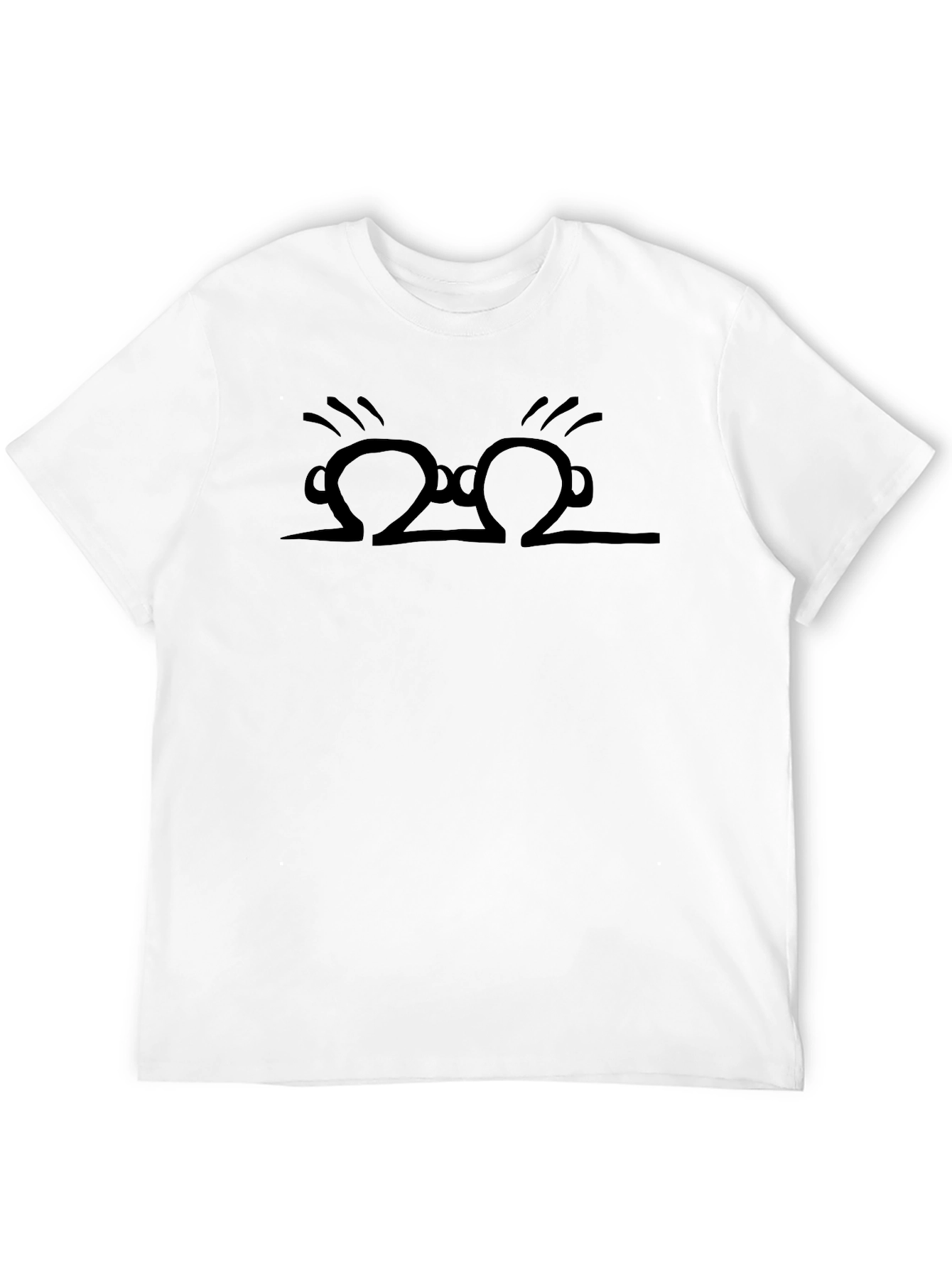Abstract Faces Graphic Print T-Shirt