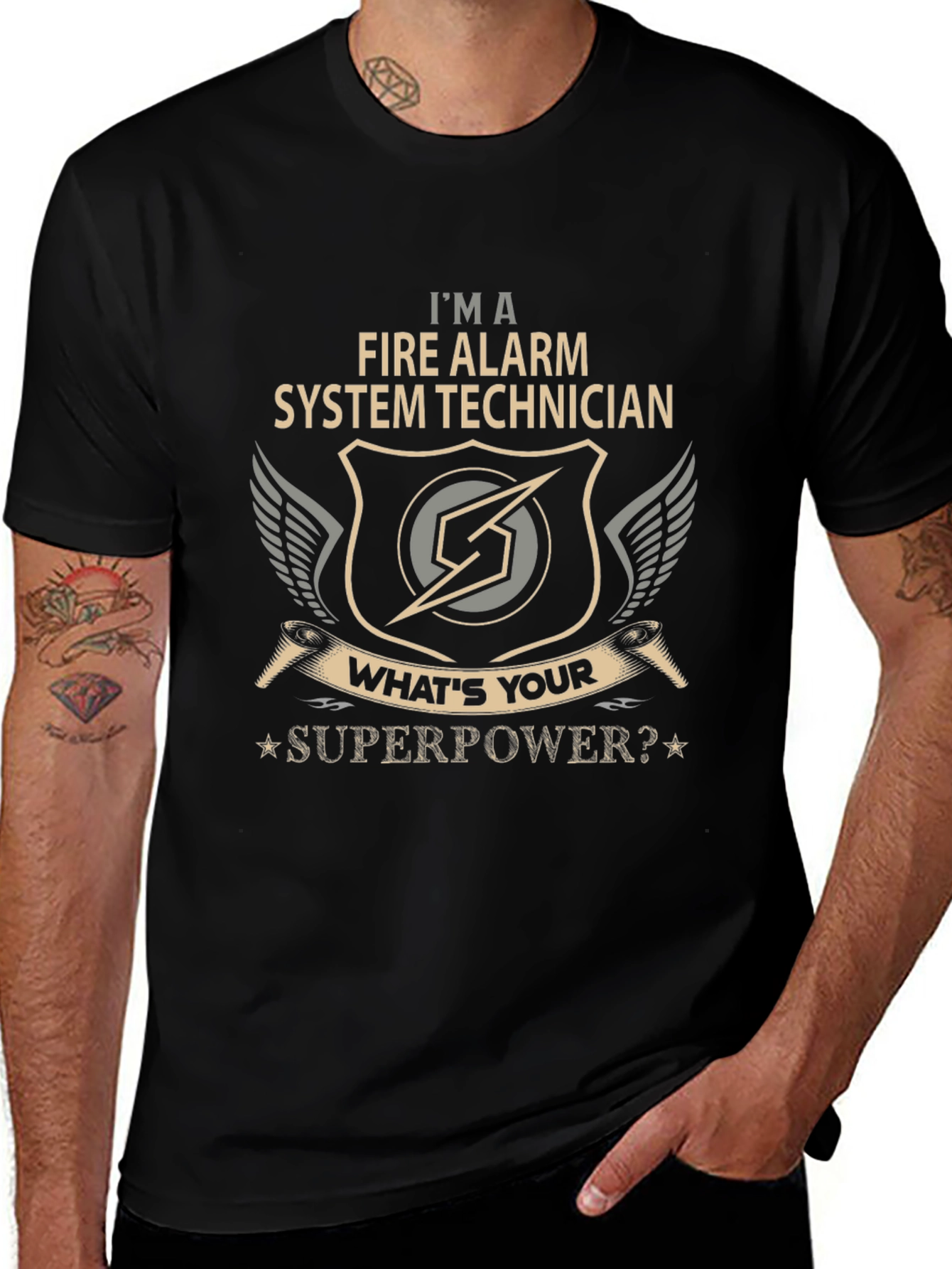 Fire Alarm System Technician Superpower T-Shirt