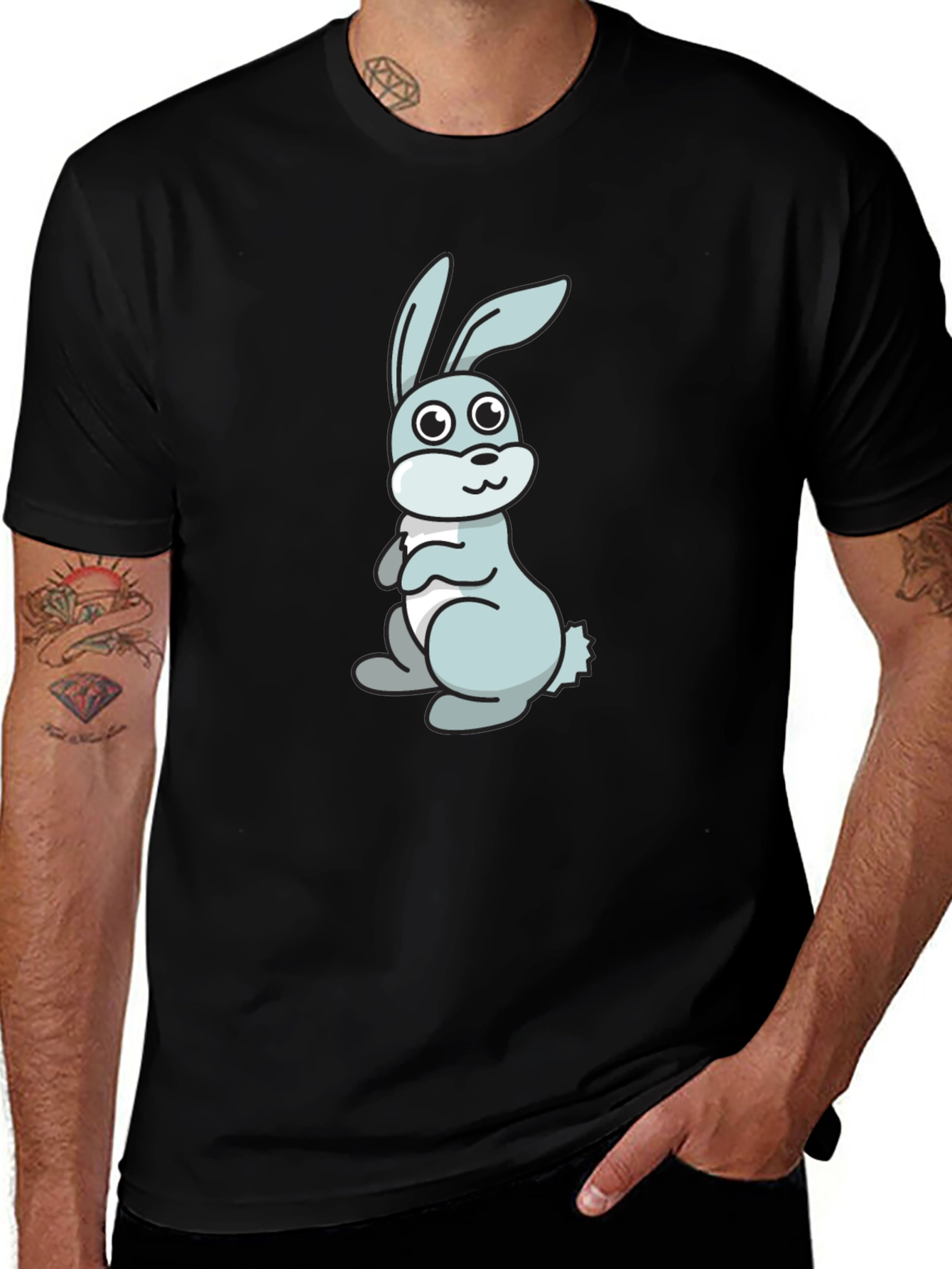 Bunny Graphic T-Shirt - Cute Cartoon Rabbit Tee