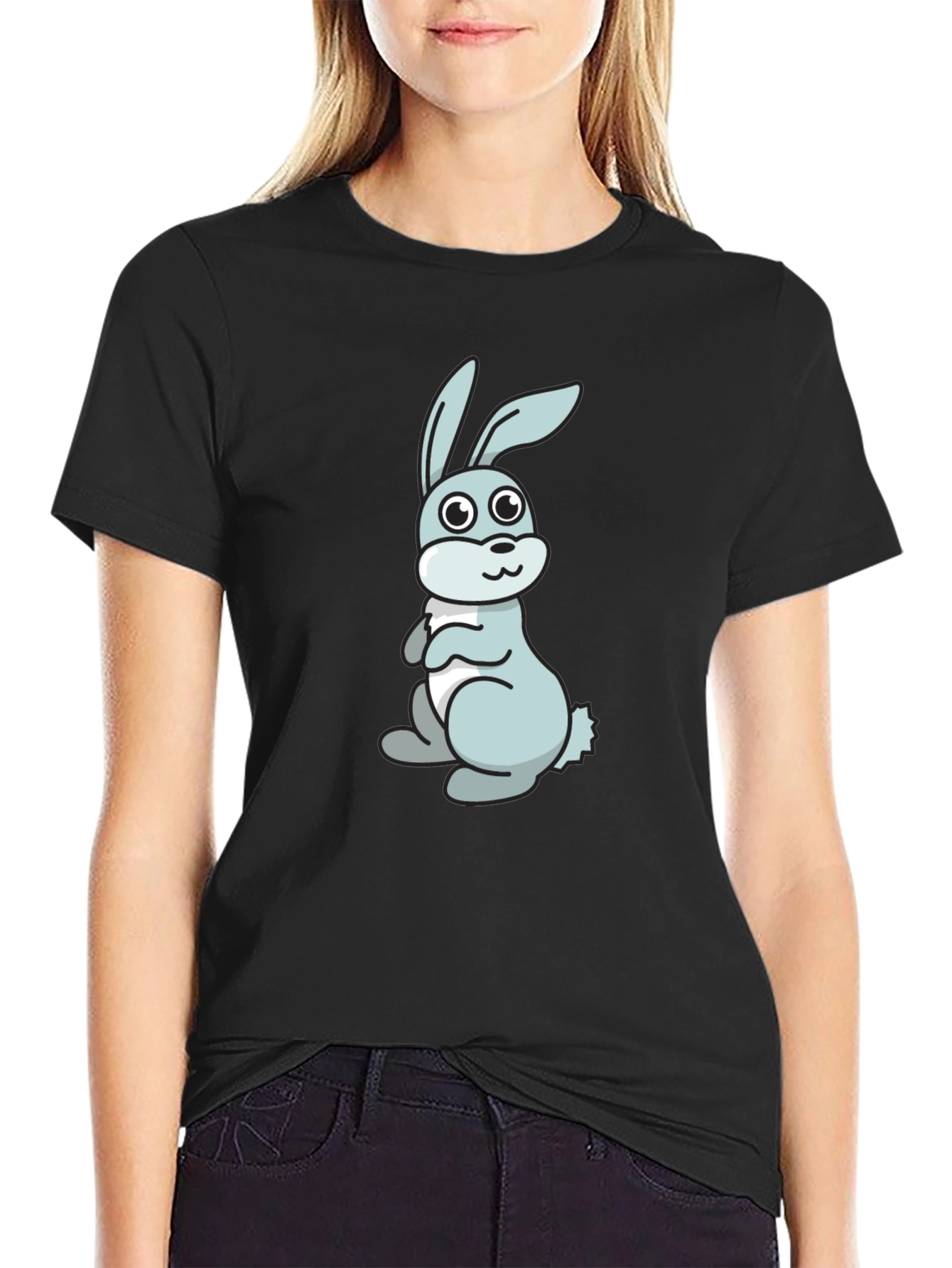 Bunny Graphic T-Shirt - Cute Cartoon Rabbit Tee