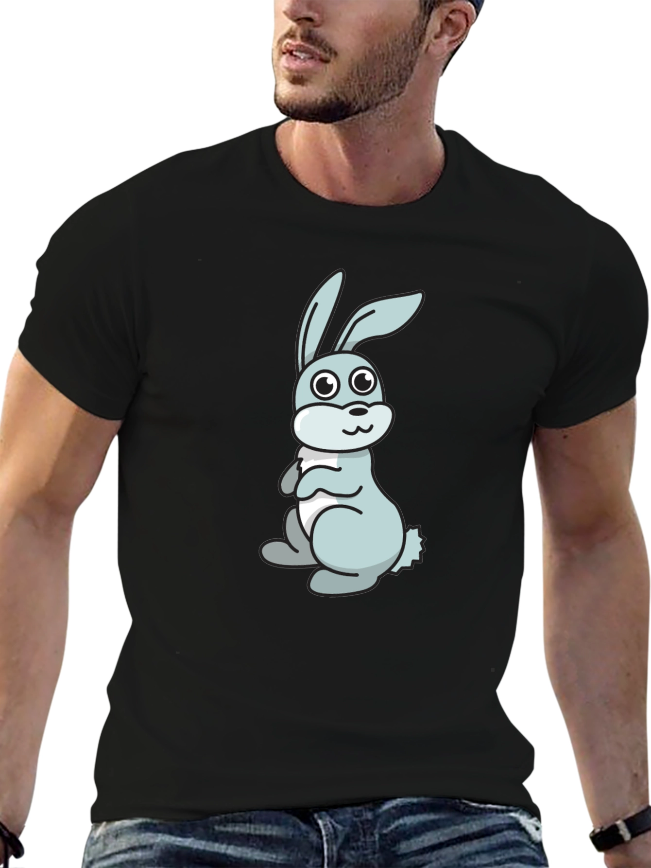 Bunny Graphic T-Shirt - Cute Cartoon Rabbit Tee