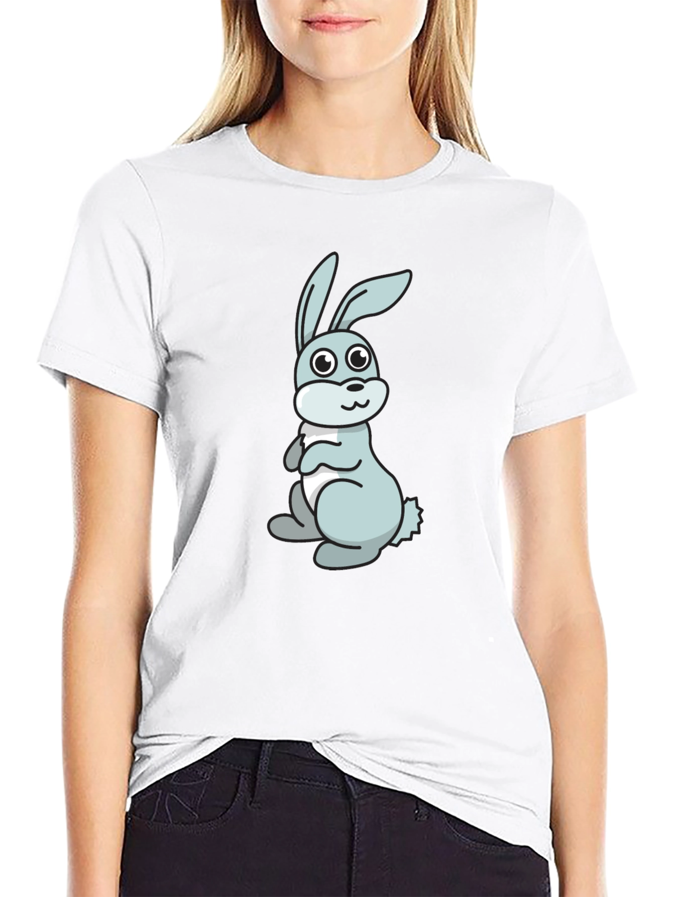 Bunny Graphic T-Shirt - Cute Cartoon Rabbit Tee