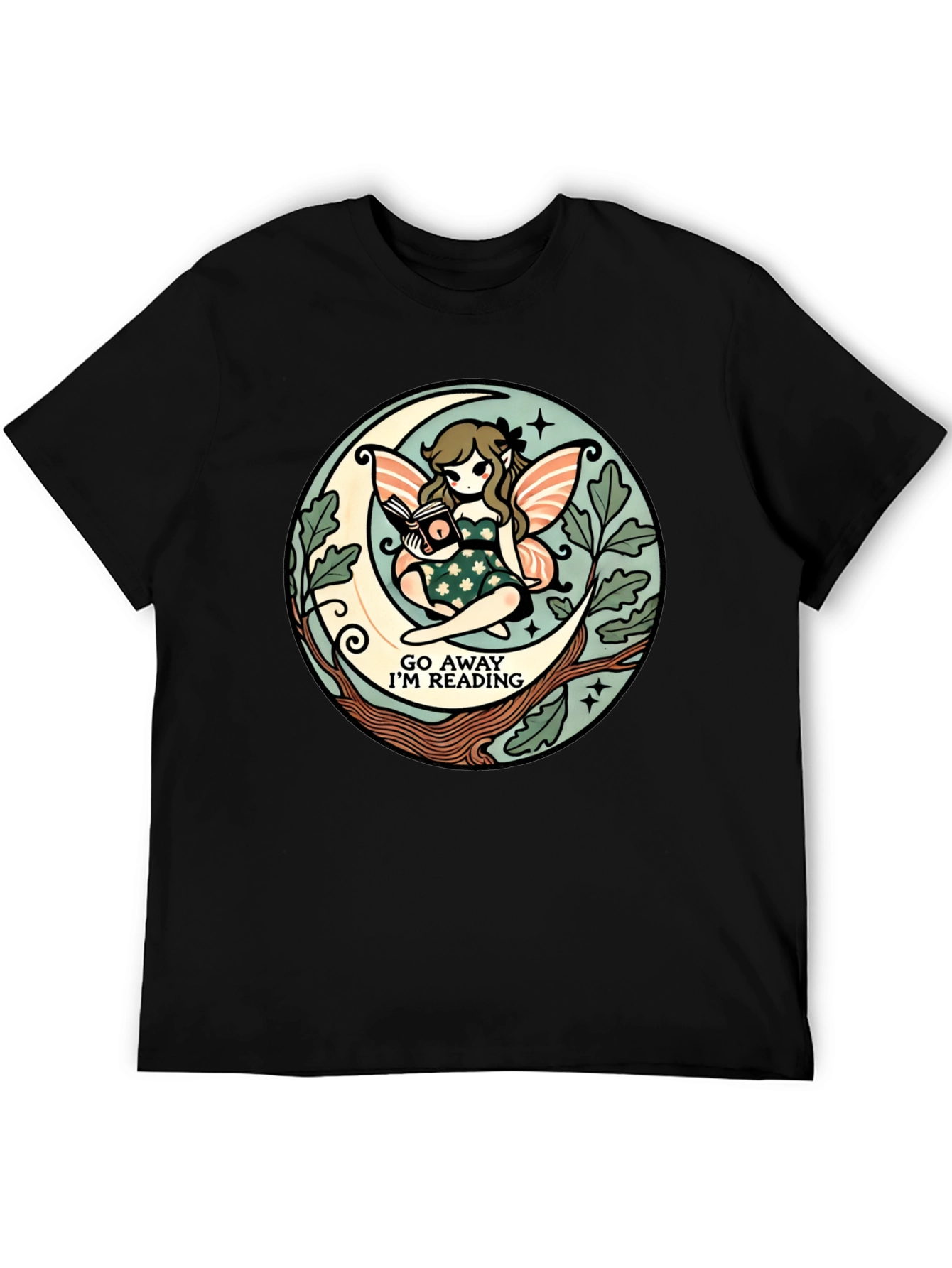 Go Away Im Reading Fairy Moon T-Shirt