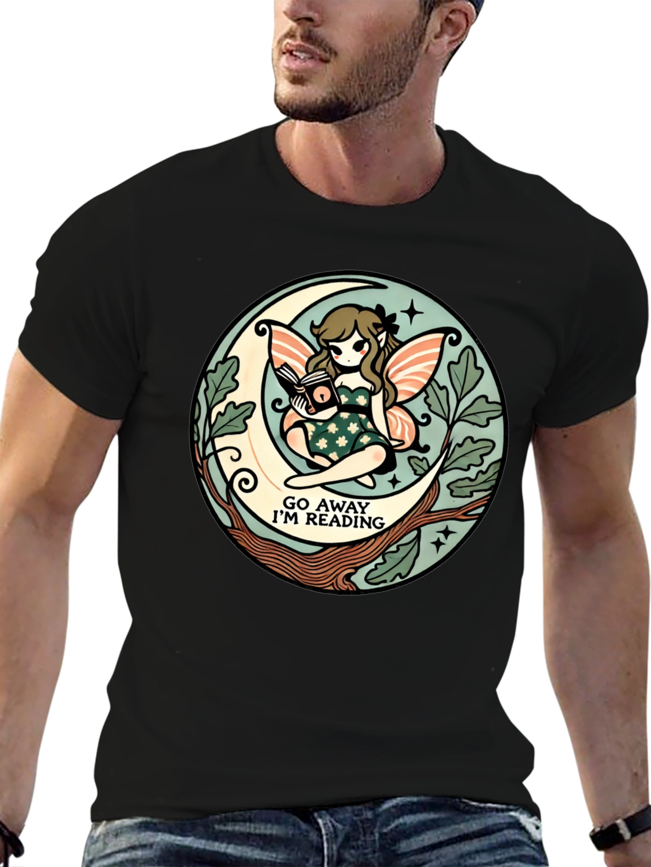 Go Away Im Reading Fairy Moon T-Shirt