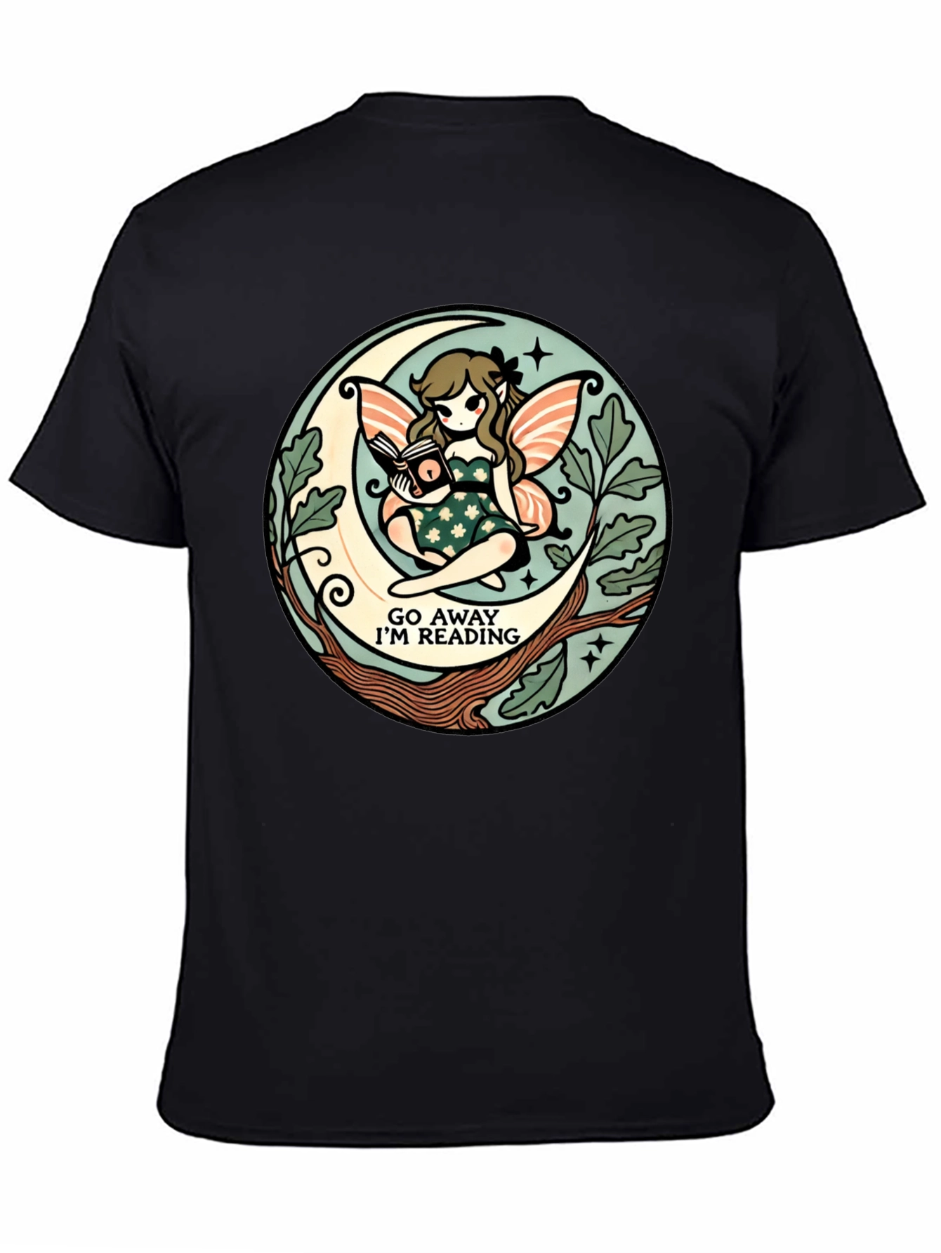 Go Away Im Reading Fairy Moon T-Shirt