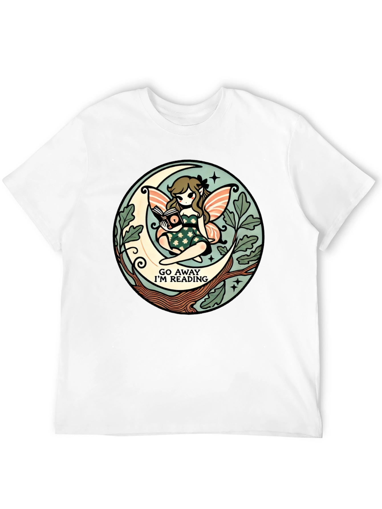 Go Away Im Reading Fairy Moon T-Shirt