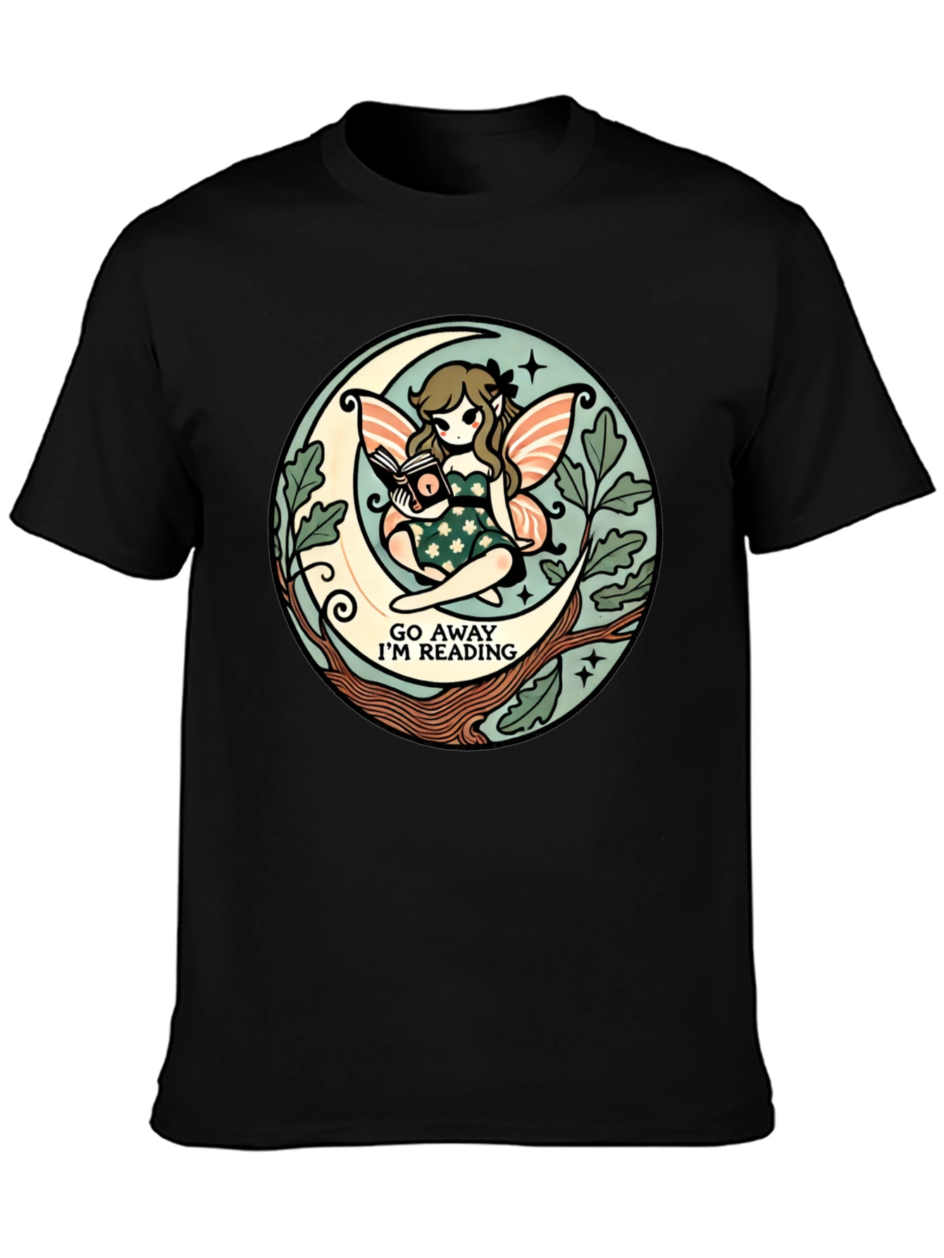 Go Away Im Reading Fairy Moon T-Shirt