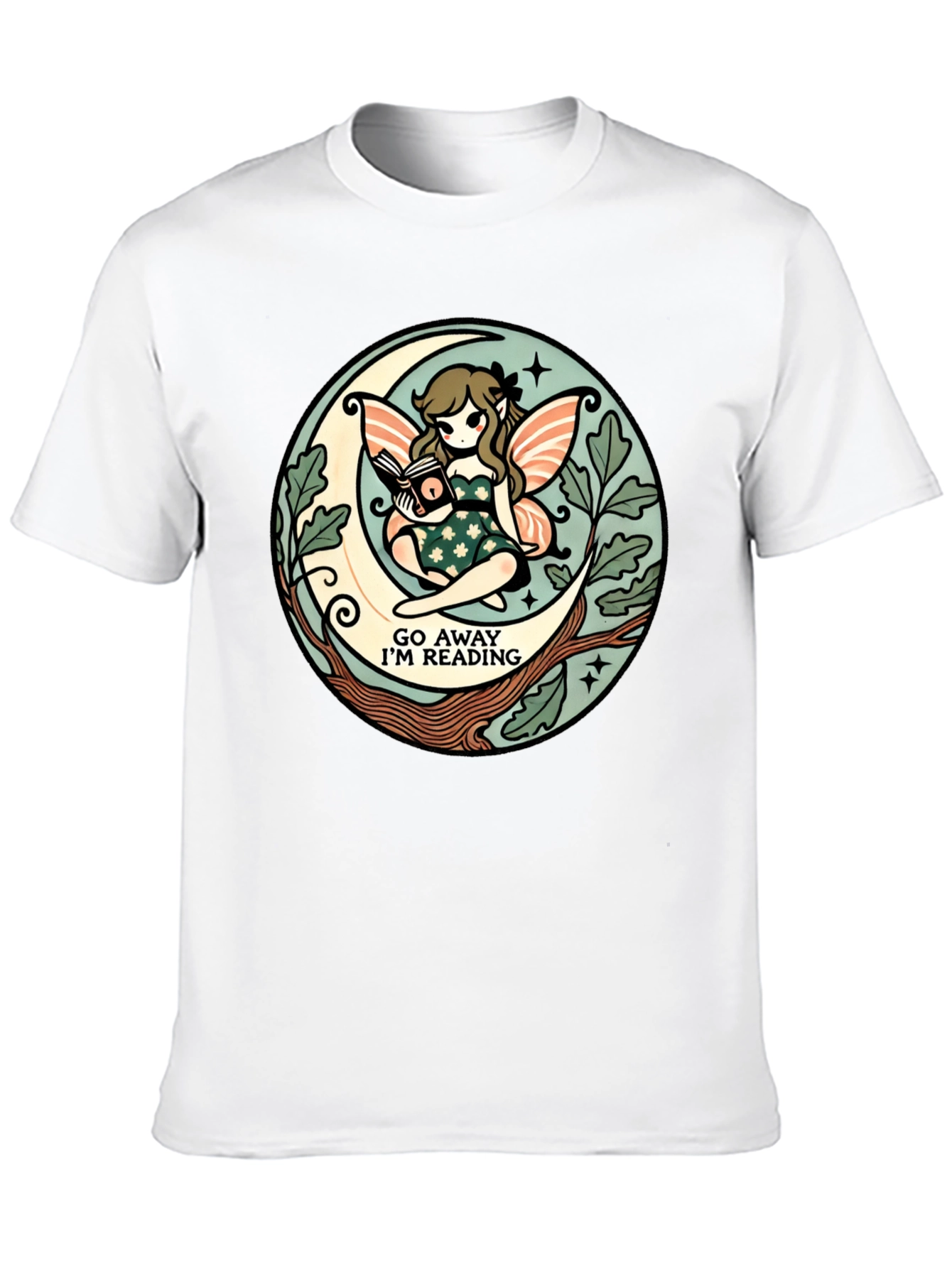 Go Away Im Reading Fairy Moon T-Shirt
