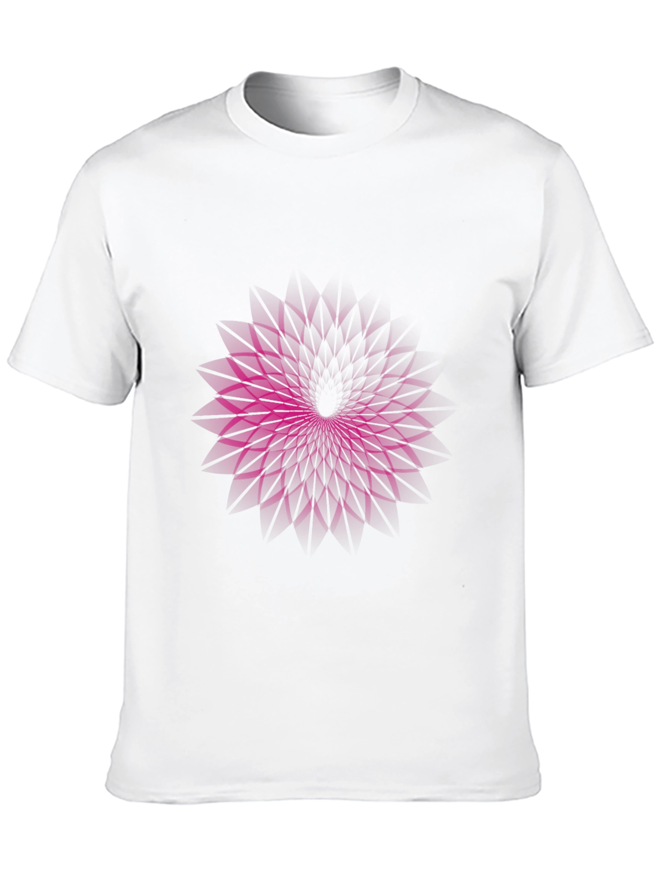 Geometric Purple Vortex Graphic Black T-Shirt