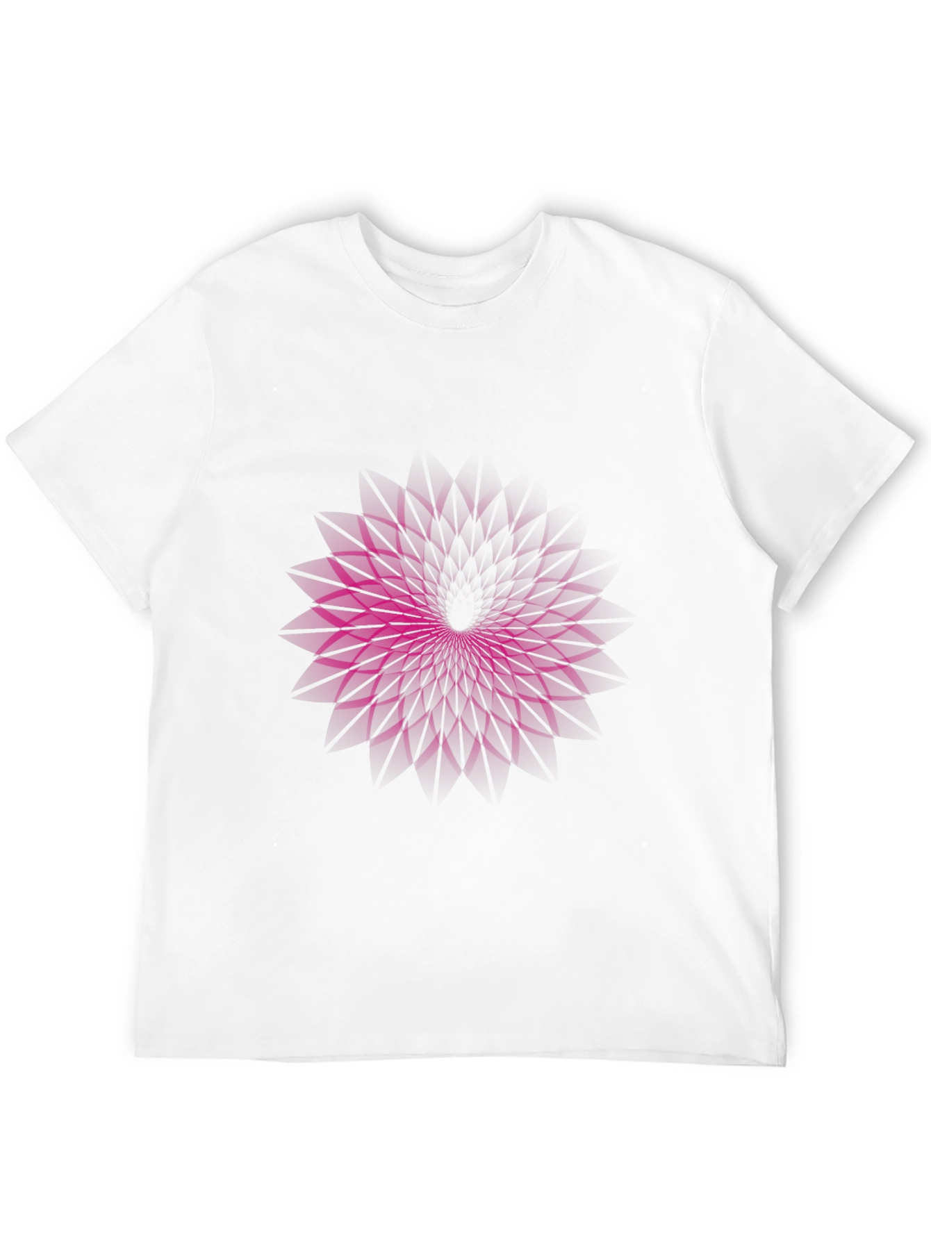 Geometric Purple Vortex Graphic Black T-Shirt