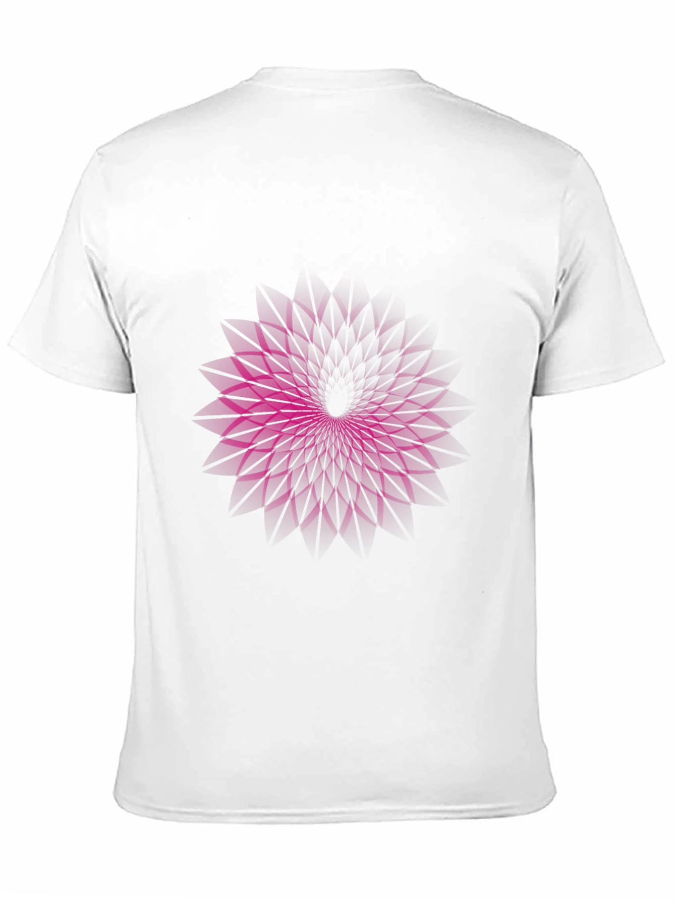 Geometric Purple Vortex Graphic Black T-Shirt