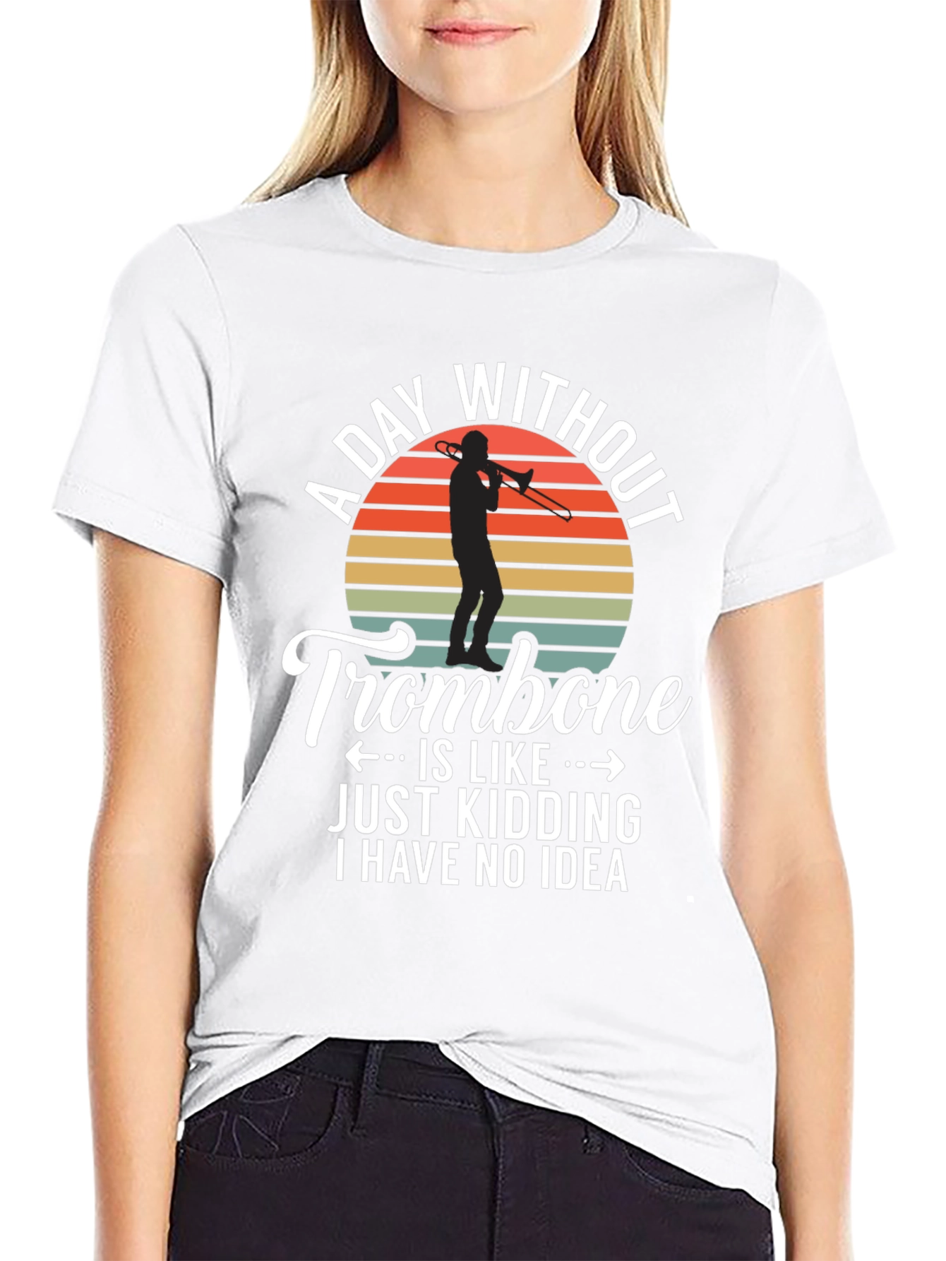 Funny Trombone T-Shirt - A Day Without Trombone