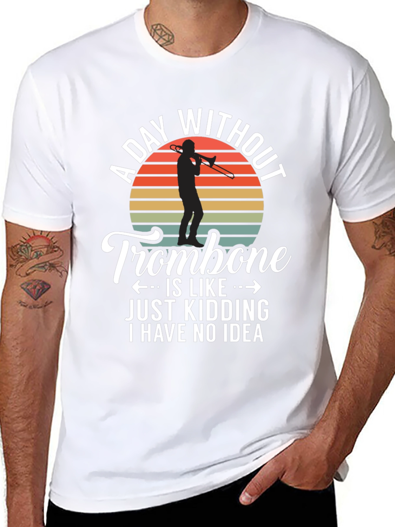 Funny Trombone T-Shirt - A Day Without Trombone