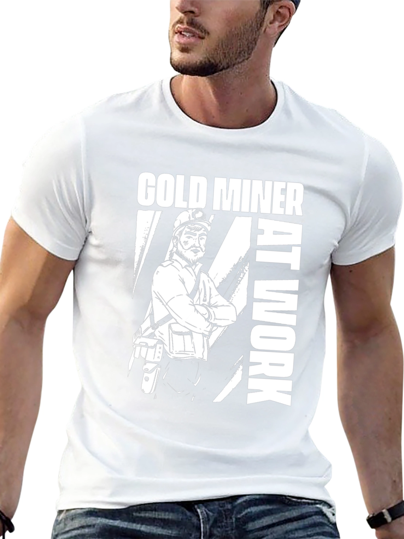 Gold Miner At Work Graphic T-Shirt