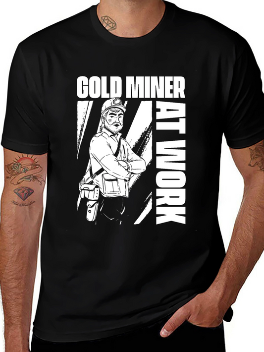Gold Miner At Work Graphic T-Shirt