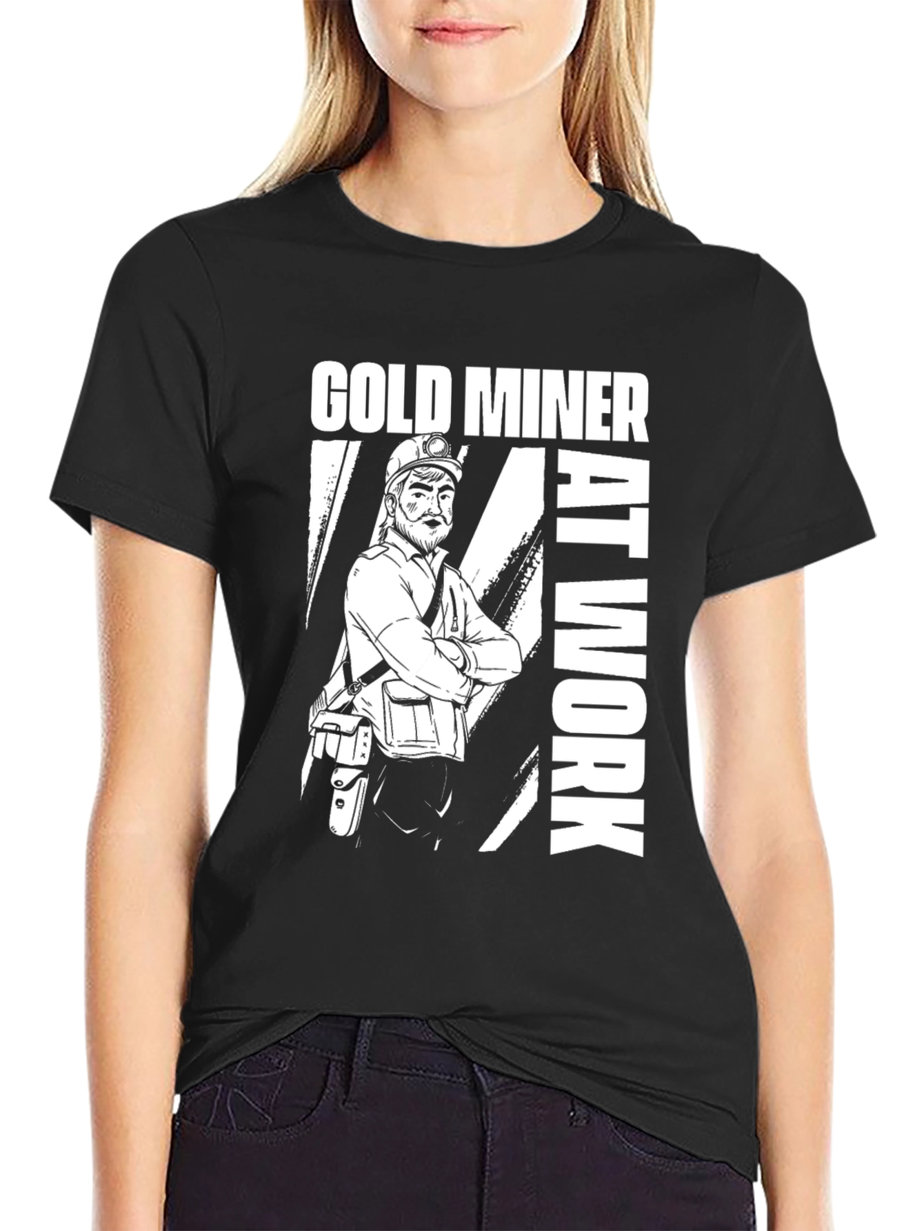Gold Miner At Work Graphic T-Shirt
