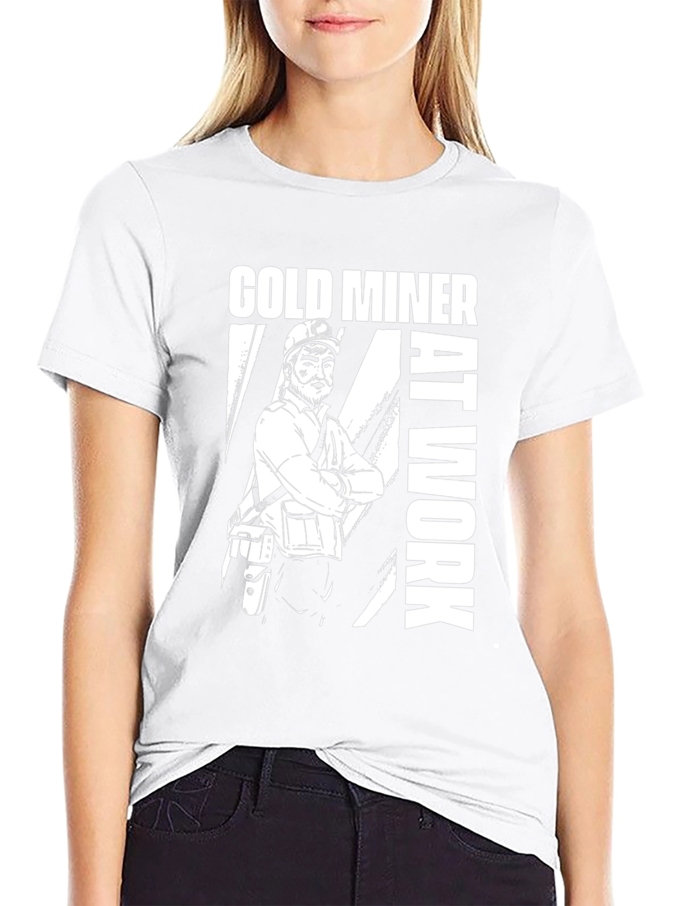Gold Miner At Work Graphic T-Shirt